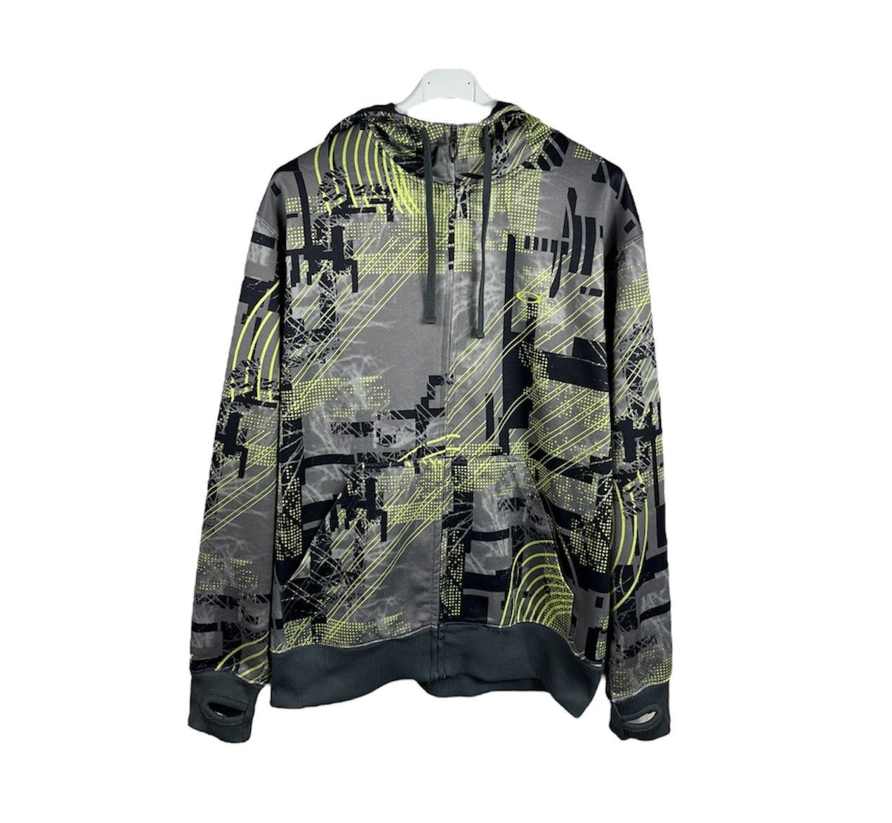 Oakley × Vintage Vintage Oakley y2k cyber patterned zip hoodie outdoor retro Size US L / EU 52-54 / 3 - 1 Thumbnail