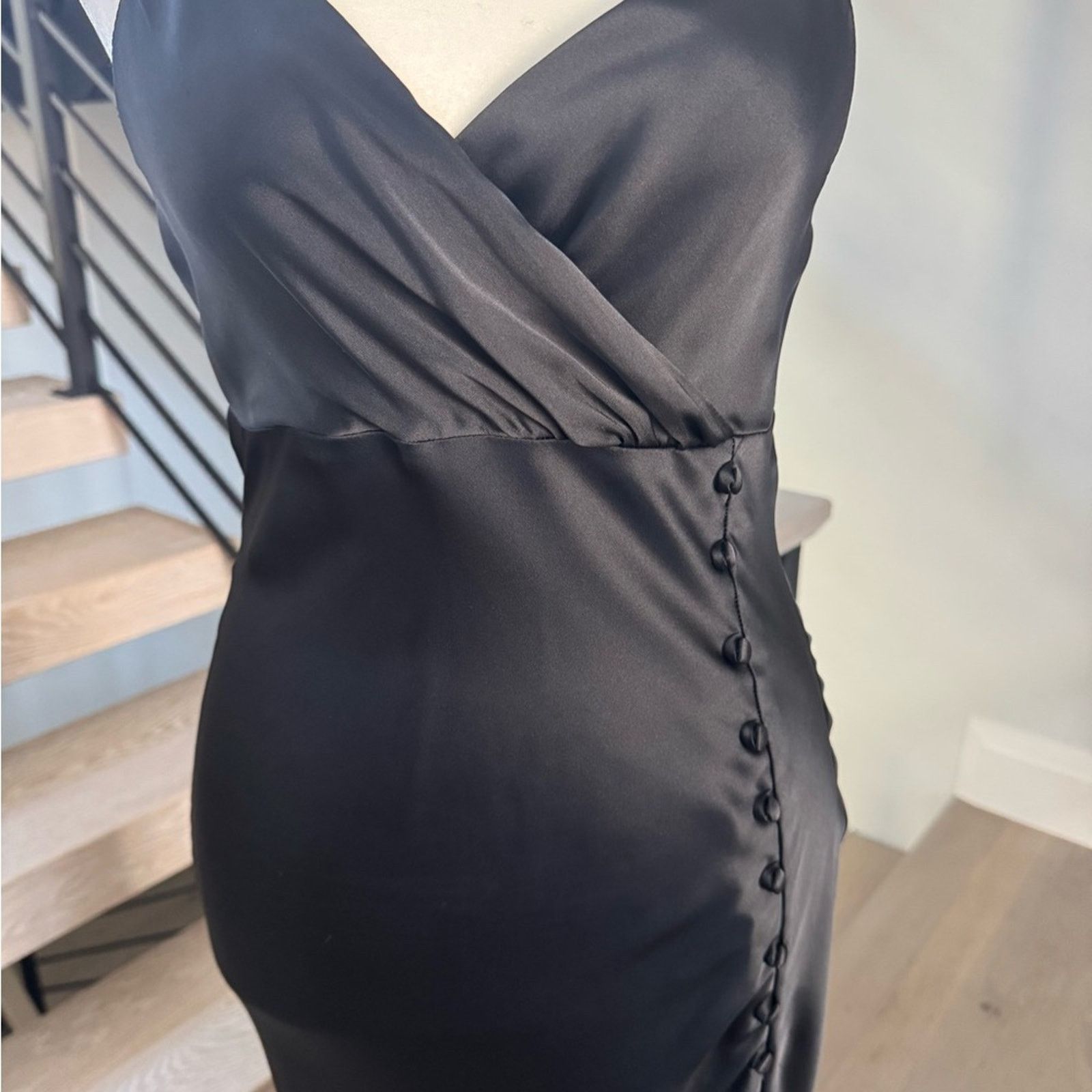 Zara New Zara Chic Black Maxi Dress with Button Detail size XS Size XS / US 0-2 / IT 36-38 - 15 Thumbnail