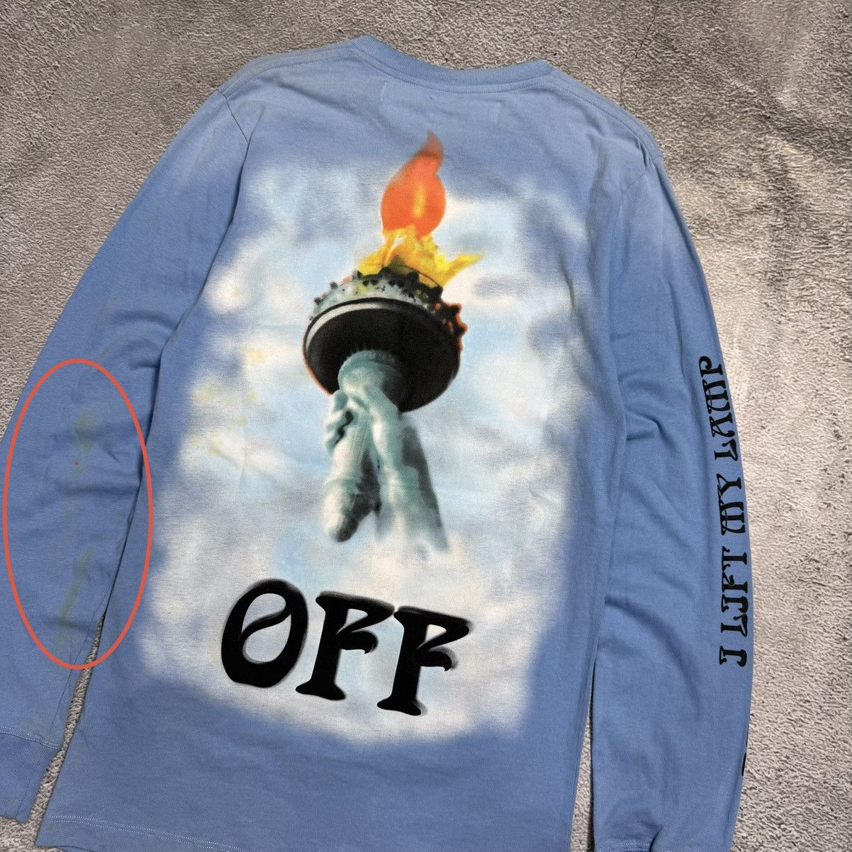 Off-White Off-White Statue Of Liberty Light Blue Long Sleeve Size US XS / EU 42 / 0 - 14 Thumbnail