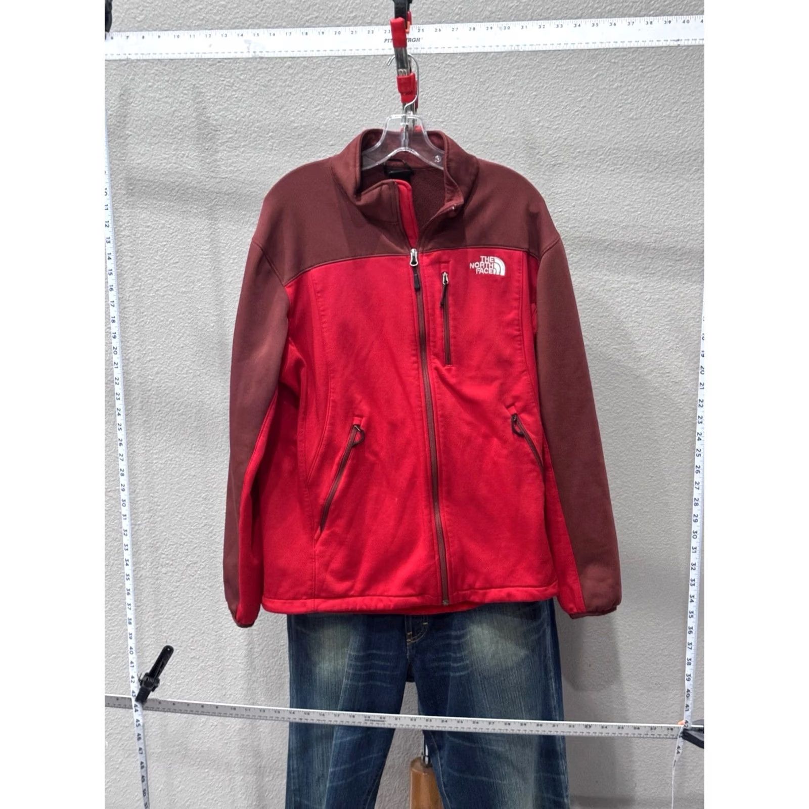 The North Face The North Face Sweater Shirt XL Zippered Red Maroon Men Multicolor Cardigan 90s-style (Mens) Size US XL / EU 56 / 4 - 4 Thumbnail