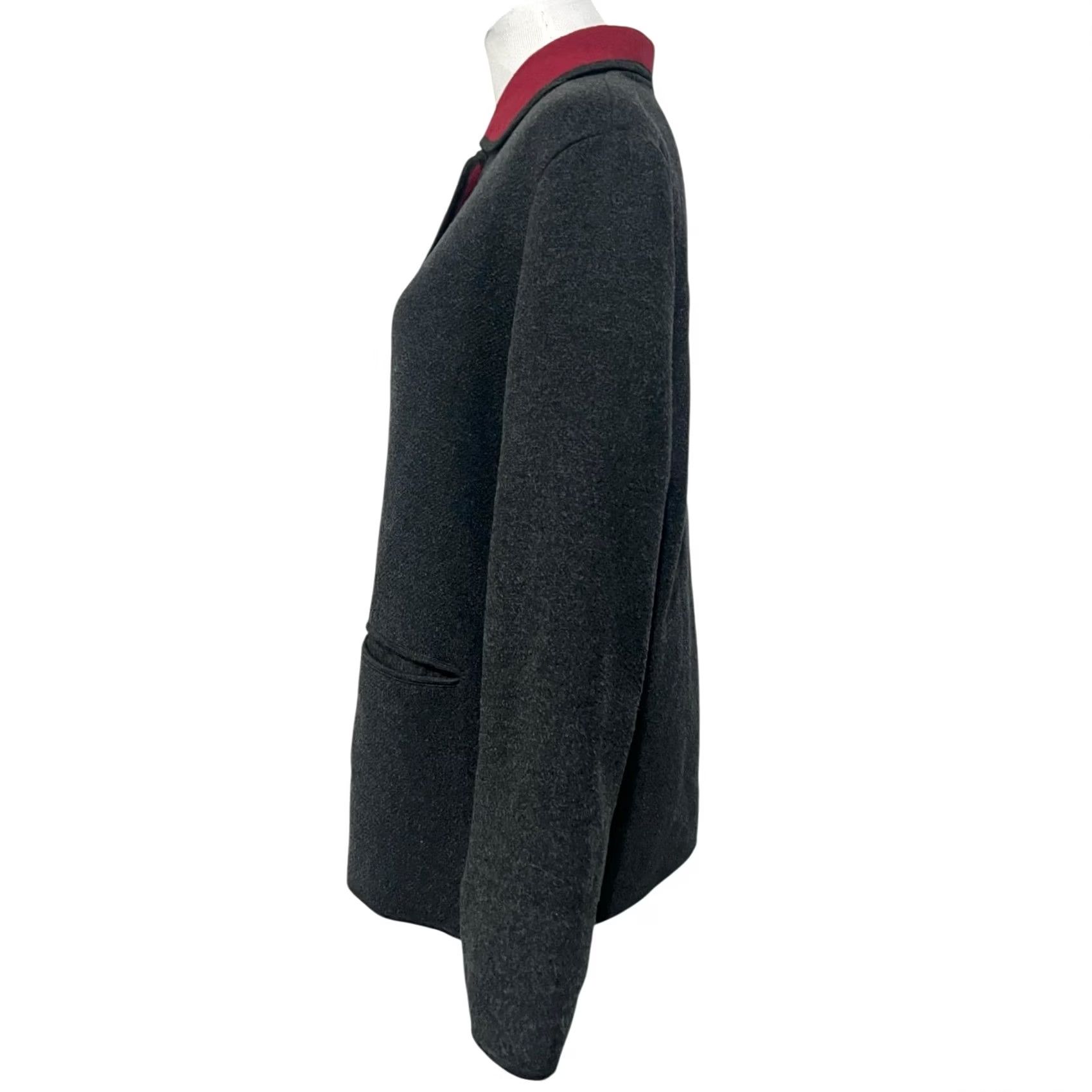 Talbots VINTAGE Talbots Wool Blend Jacket Women's Size S Gray Red Button Front Size S / US 4 / IT 40 - 7 Thumbnail