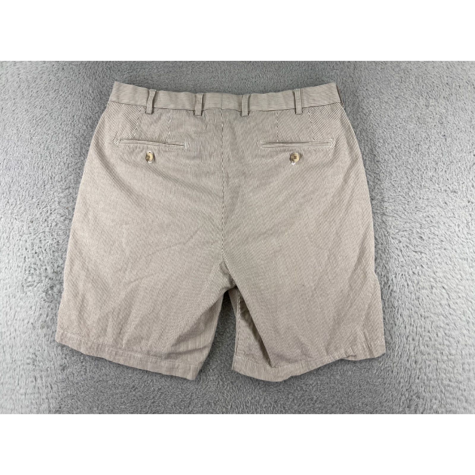 Peter Millar Peter Millar Shorts Mens Beige Striped Chino Golf Knit Stretch 34 Regular Beige Mens Golf Shorts 34 Peter Millar Size US 34 / EU 50 - 2 Thumbnail