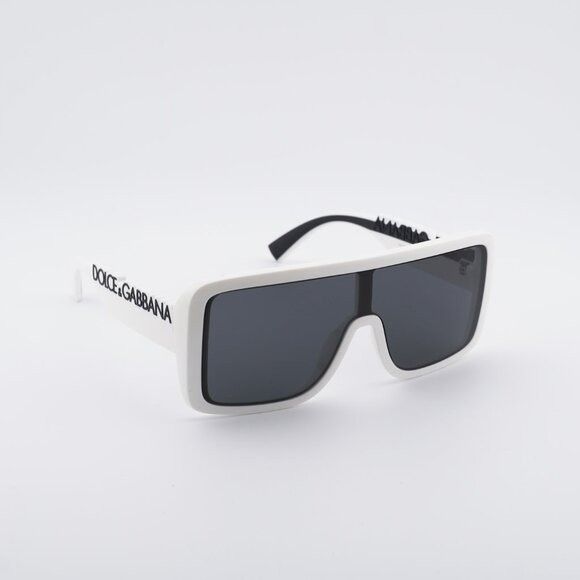 Dolce & Gabbana Dolce & Gabbana DG6204 331287 Sunglasses White Shield Frame Size ONE SIZE - 4 Thumbnail