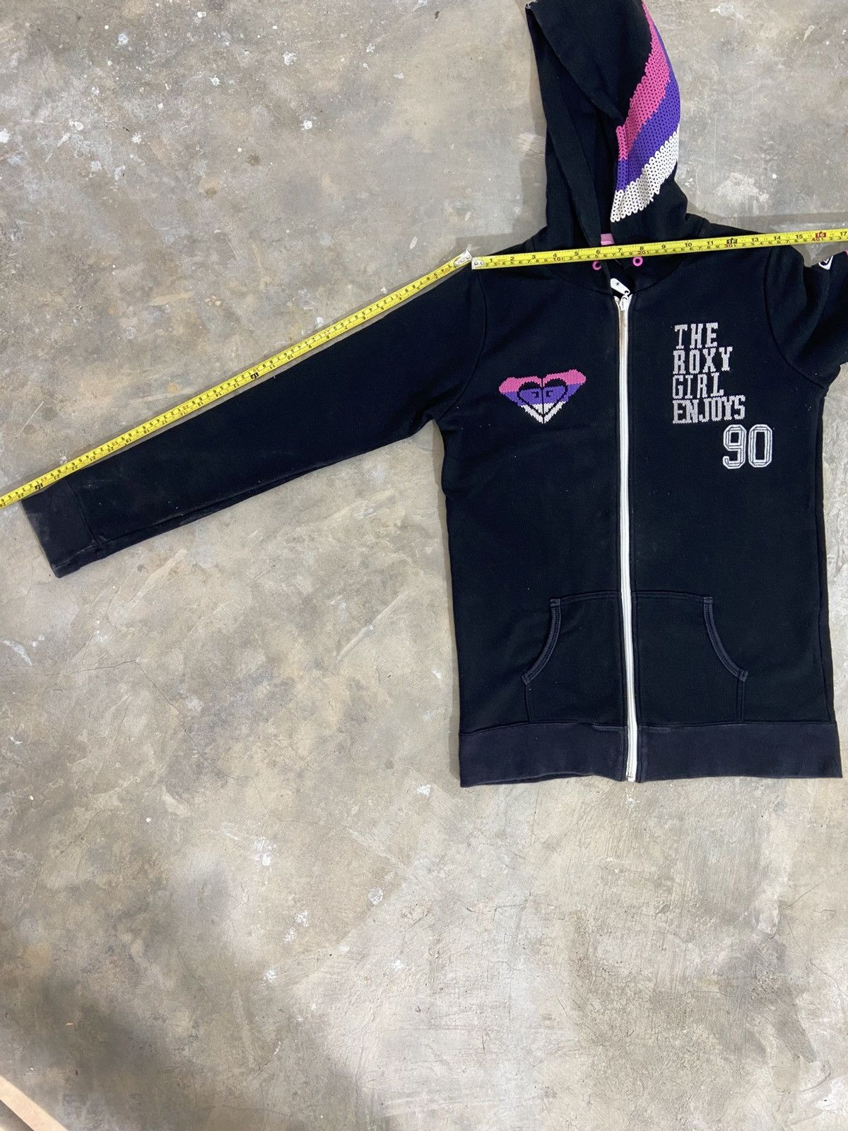 Quiksilver Roxy logo zipper hoodie sweatshirt Size L / US 10 / IT 46 - 5 Thumbnail