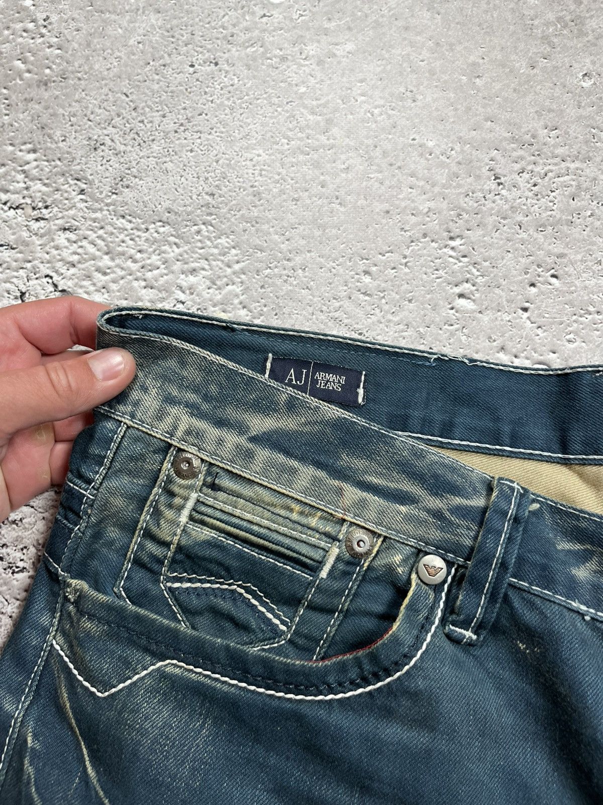 Armani Armani Jeans Size 36 Factory Faded Blue Denim Pants Size US 36 / EU 52 - 14 Thumbnail