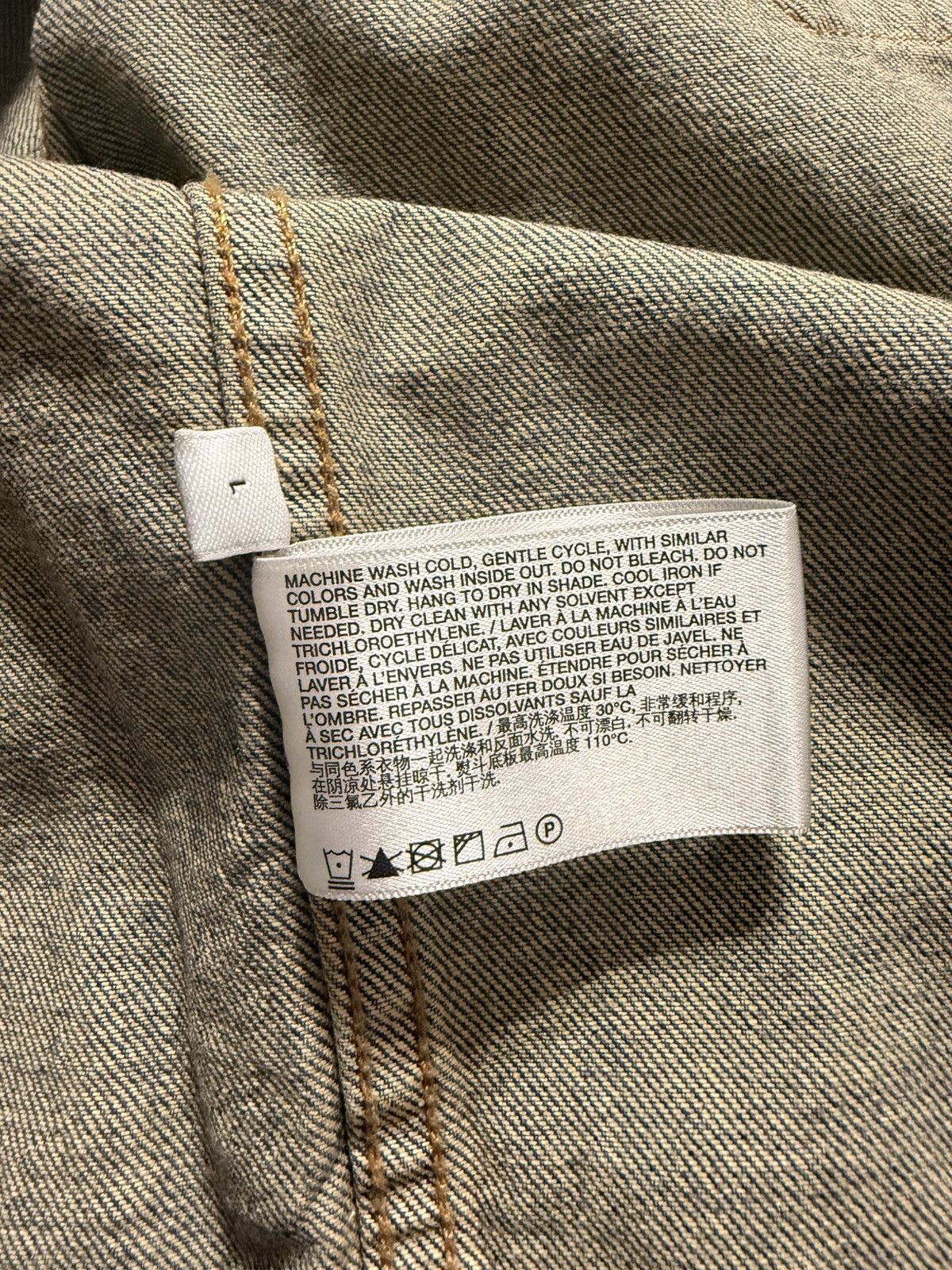 Helmut Lang Helmut Lang Distressed Denim Uniform Shirt Jacket - Size L Size US L / EU 52-54 / 3 - 7 Thumbnail