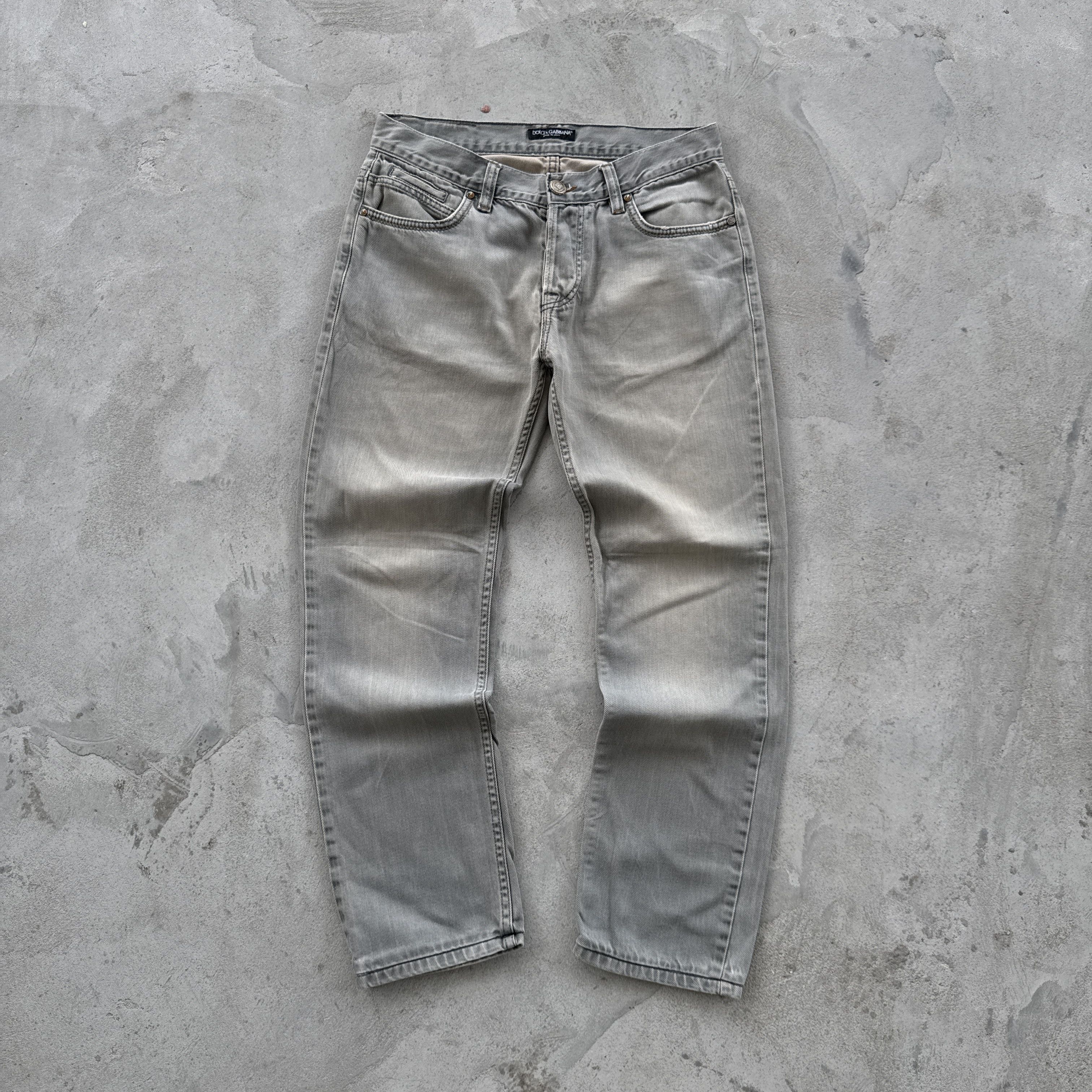 Dolce & Gabbana Dolce Gabbana Vintage Grey Denim Jeans Luxury Pants Size US 31 - 2 Thumbnail