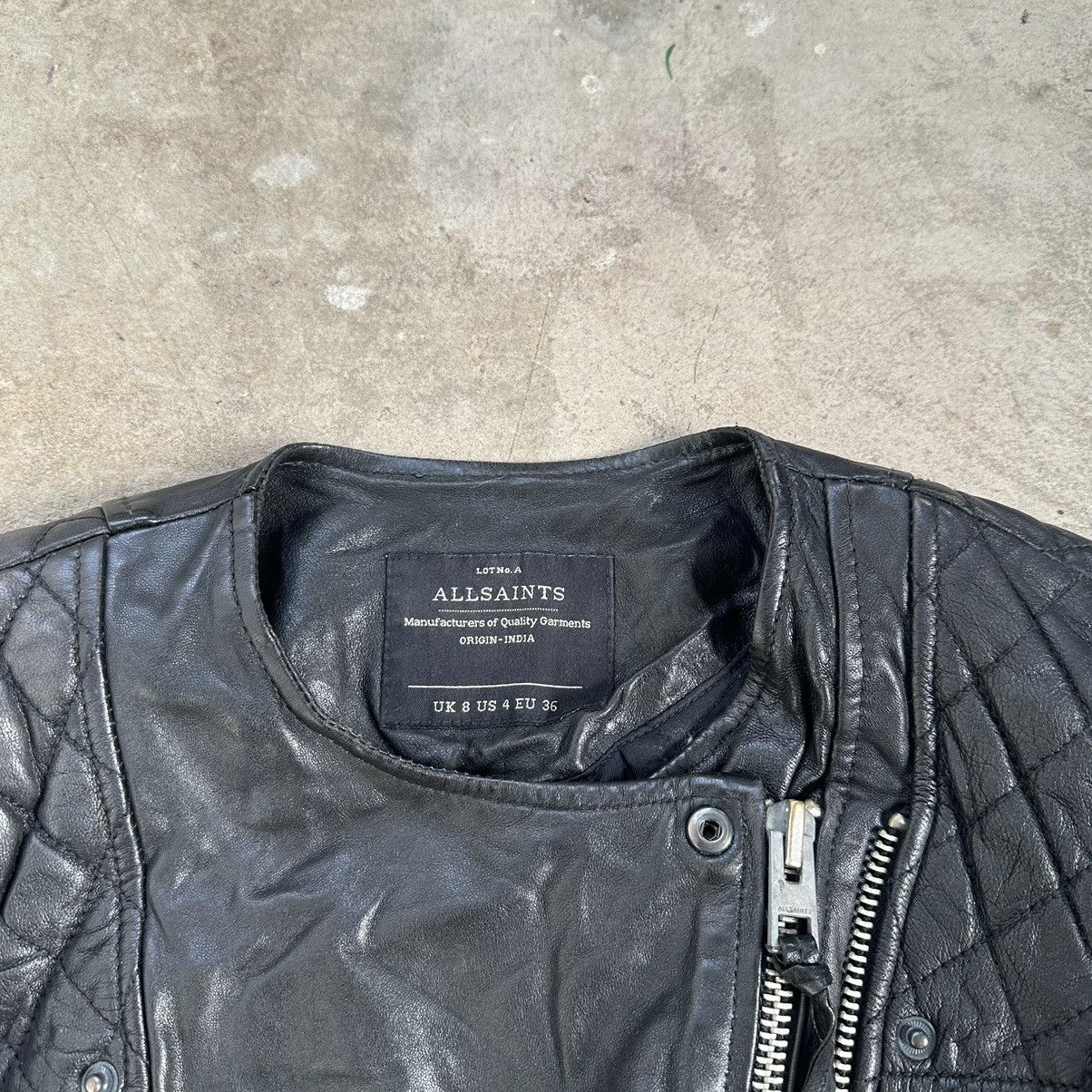 Allsaints Vintage AllSaints Leather Jacket Biker very Rare Women Size S / US 4 / IT 40 - 7 Thumbnail