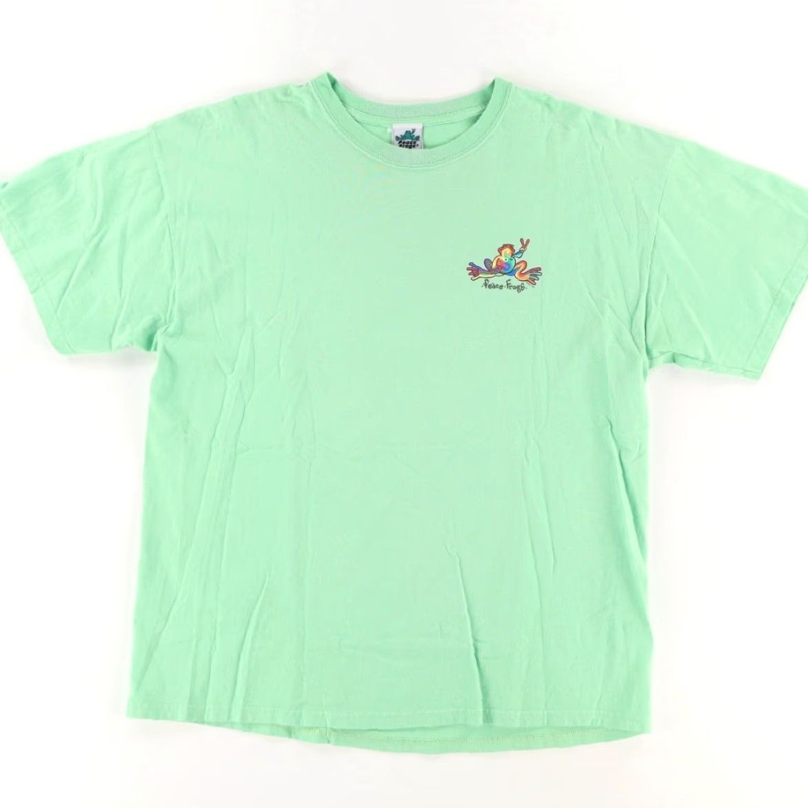 Vintage Peace Frogs Tie Dye Solid T-Shirt Green Men's XL Shirt Mens XL Peace Frogs Tie Dye Solid T-Shirt Green Size US XL / EU 56 / 4 - 3 Thumbnail