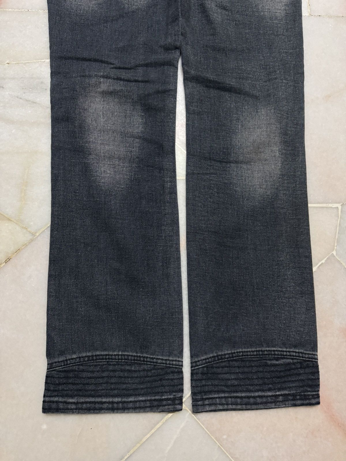 Japanese Brand 💥SLIM STRAIGHT BALMAIN INSPIRED BIKER DENIM JEAN BY JAPANESE Size US 31 - 17 Thumbnail