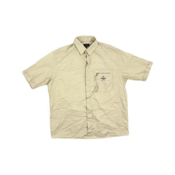 Fendi Fendi Logo Pocket Short-Sleeve Shirt for Men -2507 Size US L / EU 52-54 / 3 - 2 Thumbnail