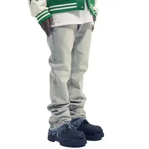 VIBE Blue Light Wash Stacked Denim Jeans Size US 32 / EU 48 - 1 Thumbnail