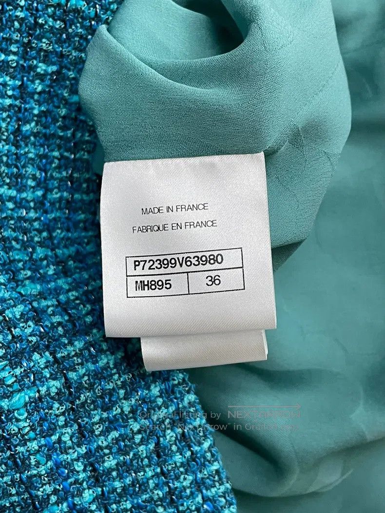 Chanel Chanel 22P peacock blue lion button four-pocket jacket Size XS / US 0-2 / IT 36-38 - 7 Thumbnail