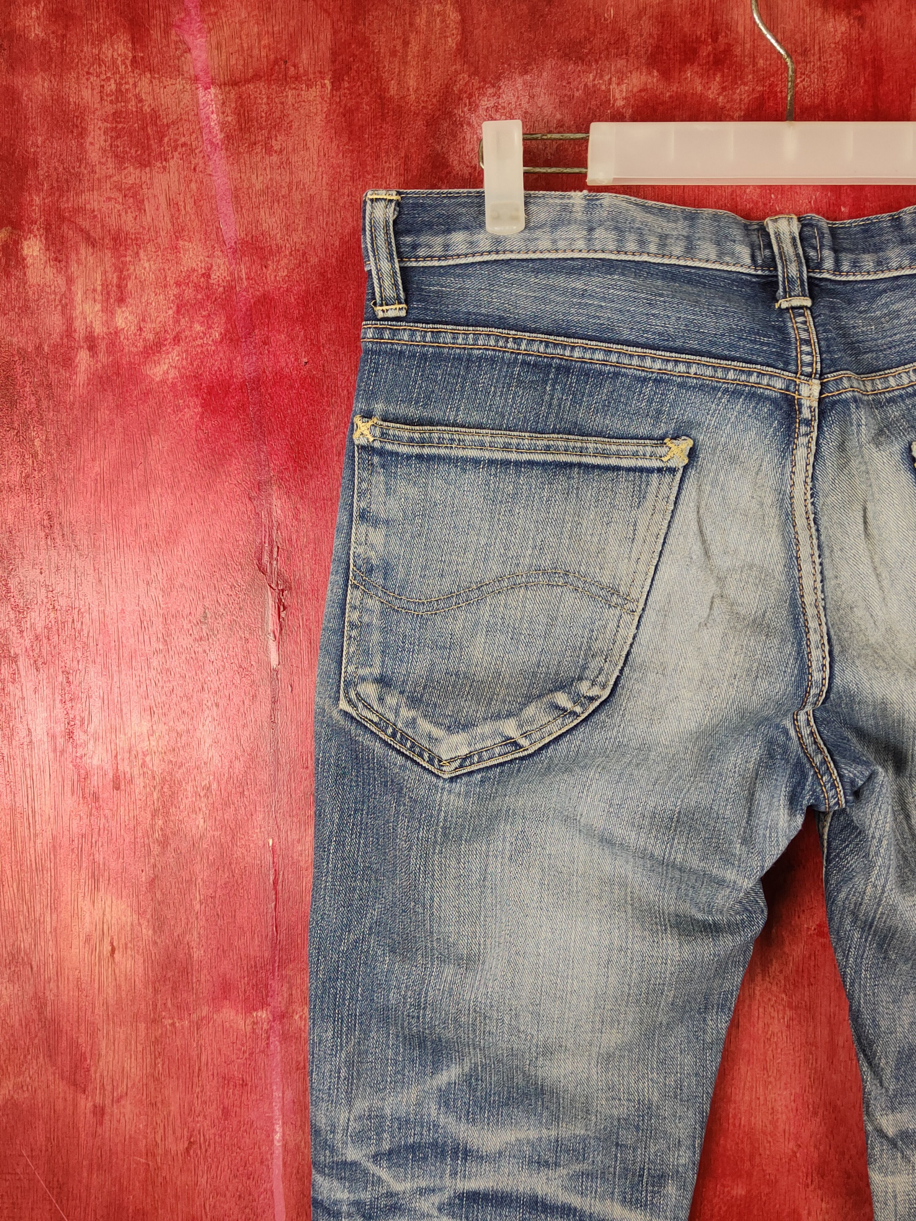 Japanese Brand Lee Blue Faded Distressed Ripped Jeans #S2242 Size US 32 / EU 48 - 8 Thumbnail