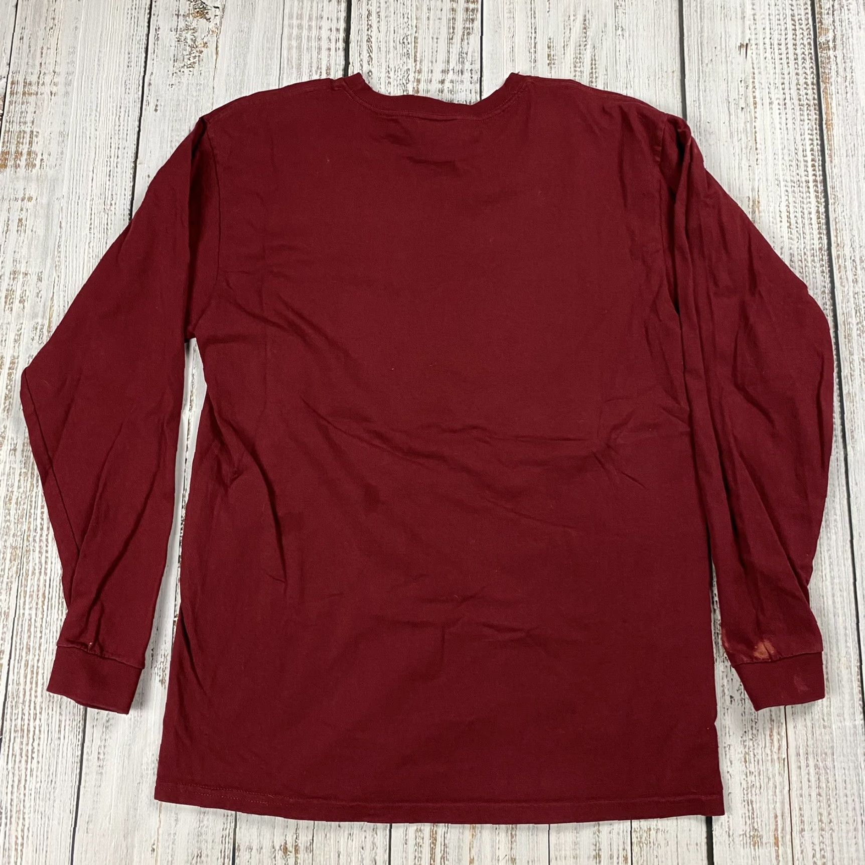 Nike VINTAGE Y2K NIKE EMBROIDERED LONG SLEEVE T-SHIRT M RED CENTER LOGO MEN'S Size US M / EU 48-50 / 2 - 6 Thumbnail