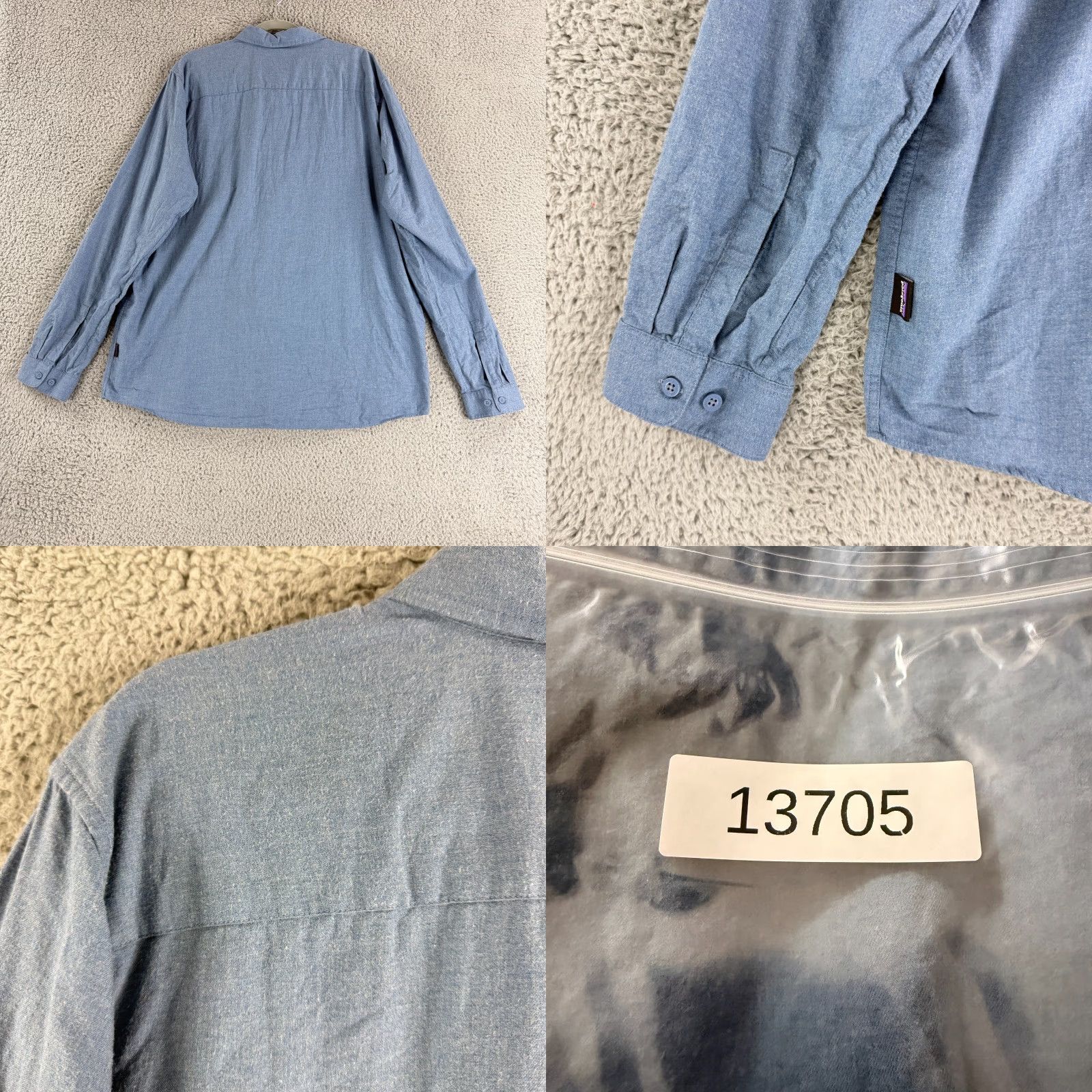 Patagonia Patagonia Button-Down Shirt Mens XXL Blue 100% Organic Cotton Long Sleeve Size US XXL / EU 58 / 5 - 9 Thumbnail