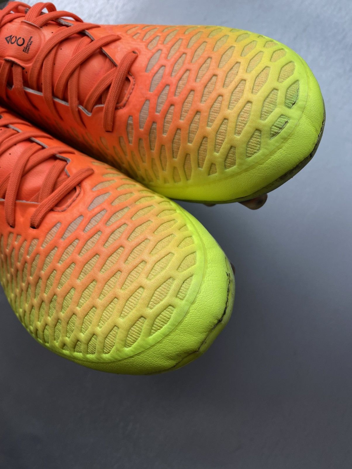 Nike Nike Magista Opus FG Elite Crimson Citrus Soccer Cleats Size US 12 / EU 45 - 7 Thumbnail