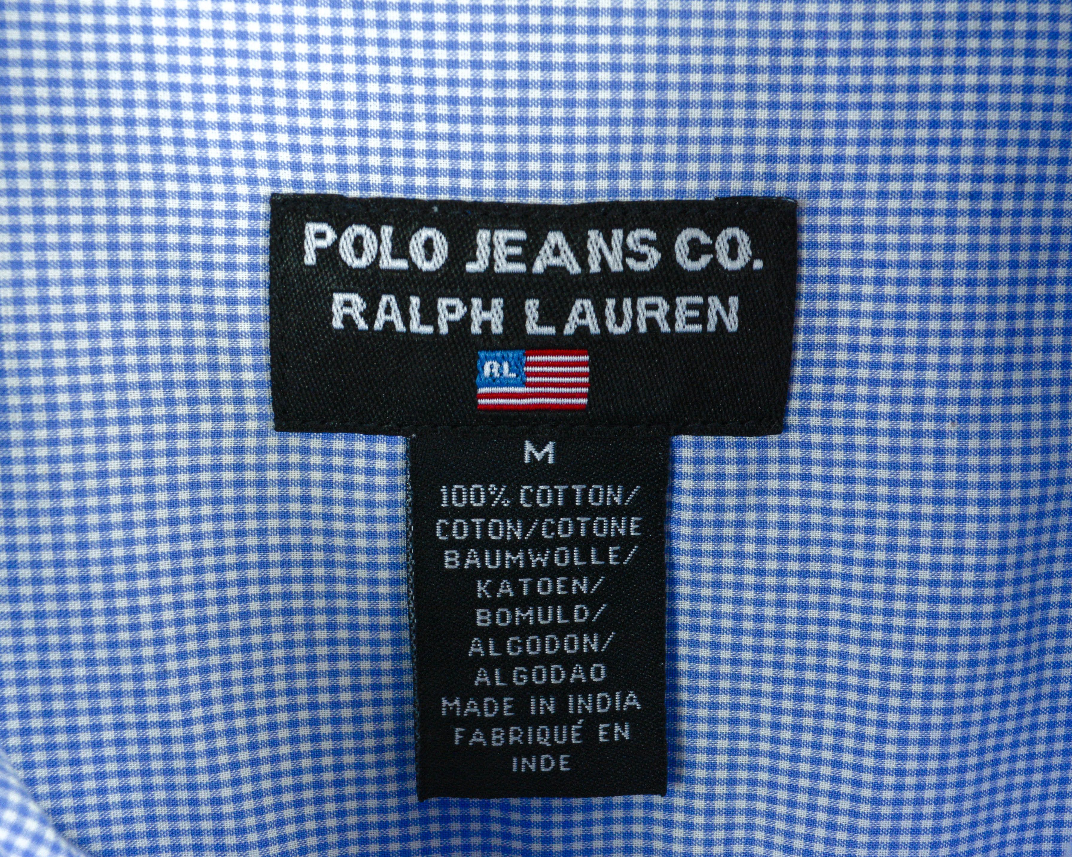 Polo Ralph Lauren POLO JEANS CO Shirt M Check Button Casual Short Sleeve Top Size US M / EU 48-50 / 2 - 3 Thumbnail