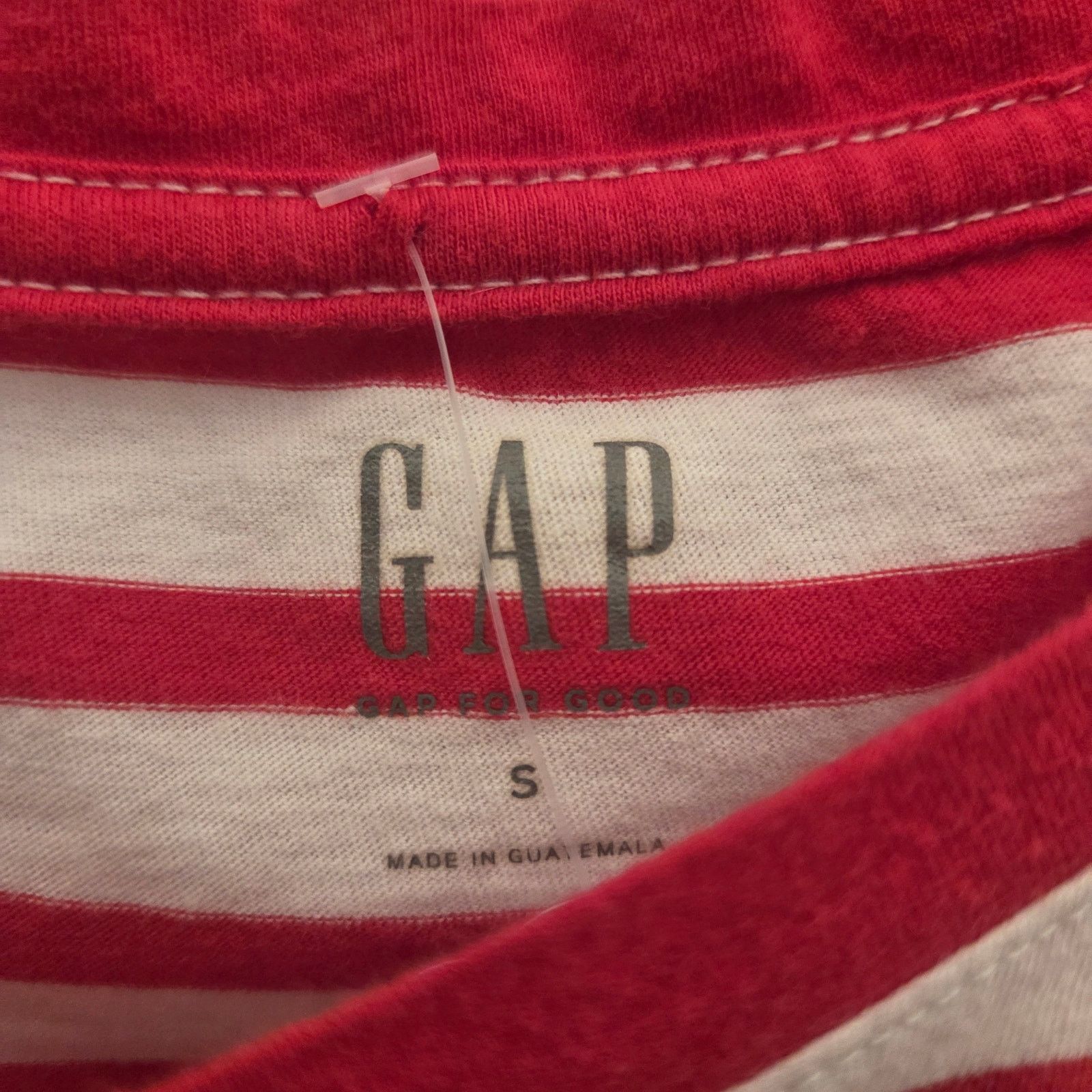 Gap Gap Women's Small White and Red Striped T-Shirt Size S / US 4 / IT 40 - 5 Thumbnail