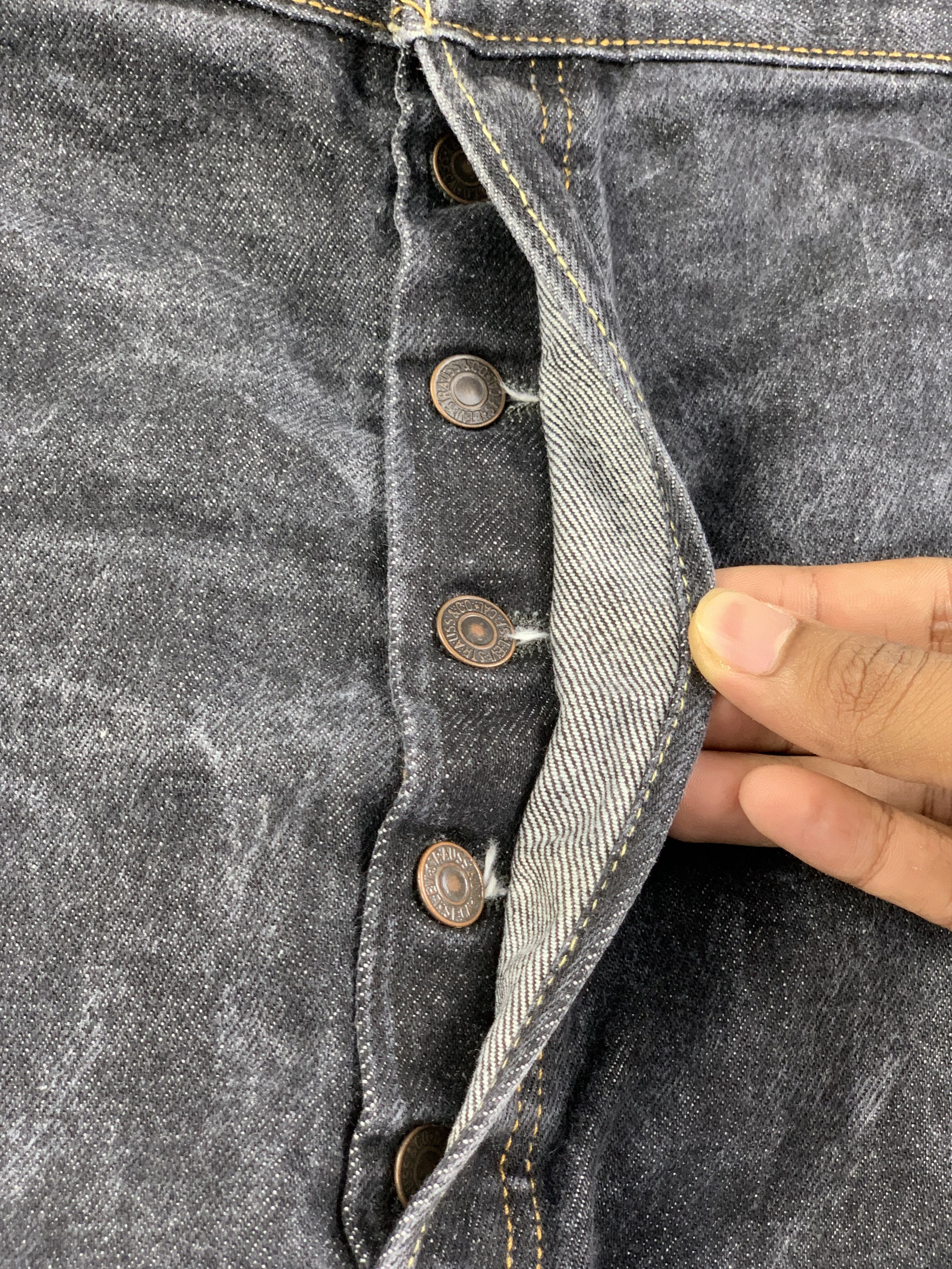 Levi's × Vintage Vintage Levis 501 Faded Black Jeans DP2210 Size US 43 - 14 Thumbnail