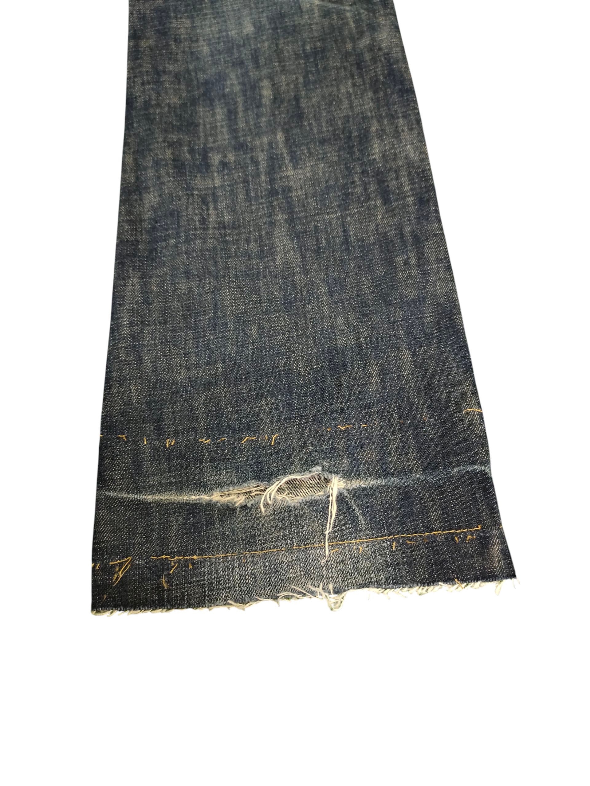 If Six Was Nine Flare Jeans Lolita Clawmark Distress Bootcut Low Rise Y2k Size US 26 / EU 42 - 6 Thumbnail
