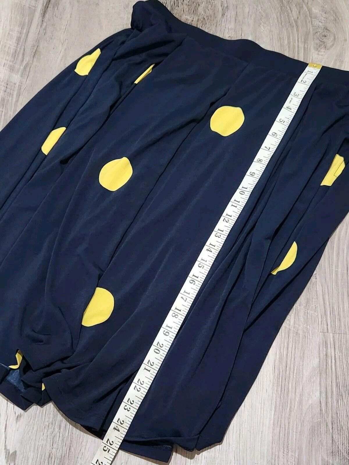 Designer Lularoe Skirt Lot Extra Large Lemons Polka Dots Stretch Size 40" / US 18 - 7 Thumbnail