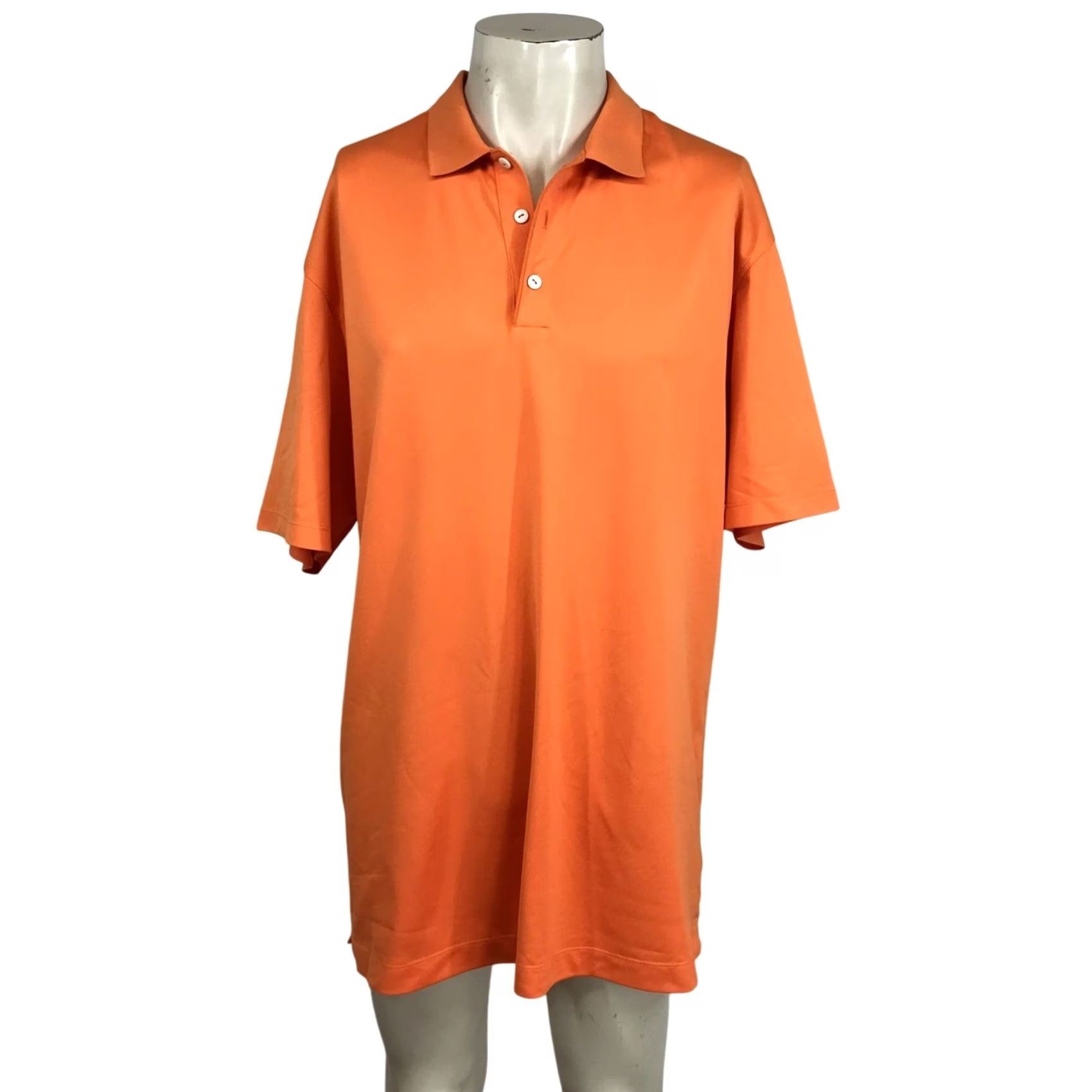 Nike Nike Golf Shirt Orange Polyester Short Sleeve Collared Mens XL Size US XL / EU 56 / 4 - 2 Thumbnail