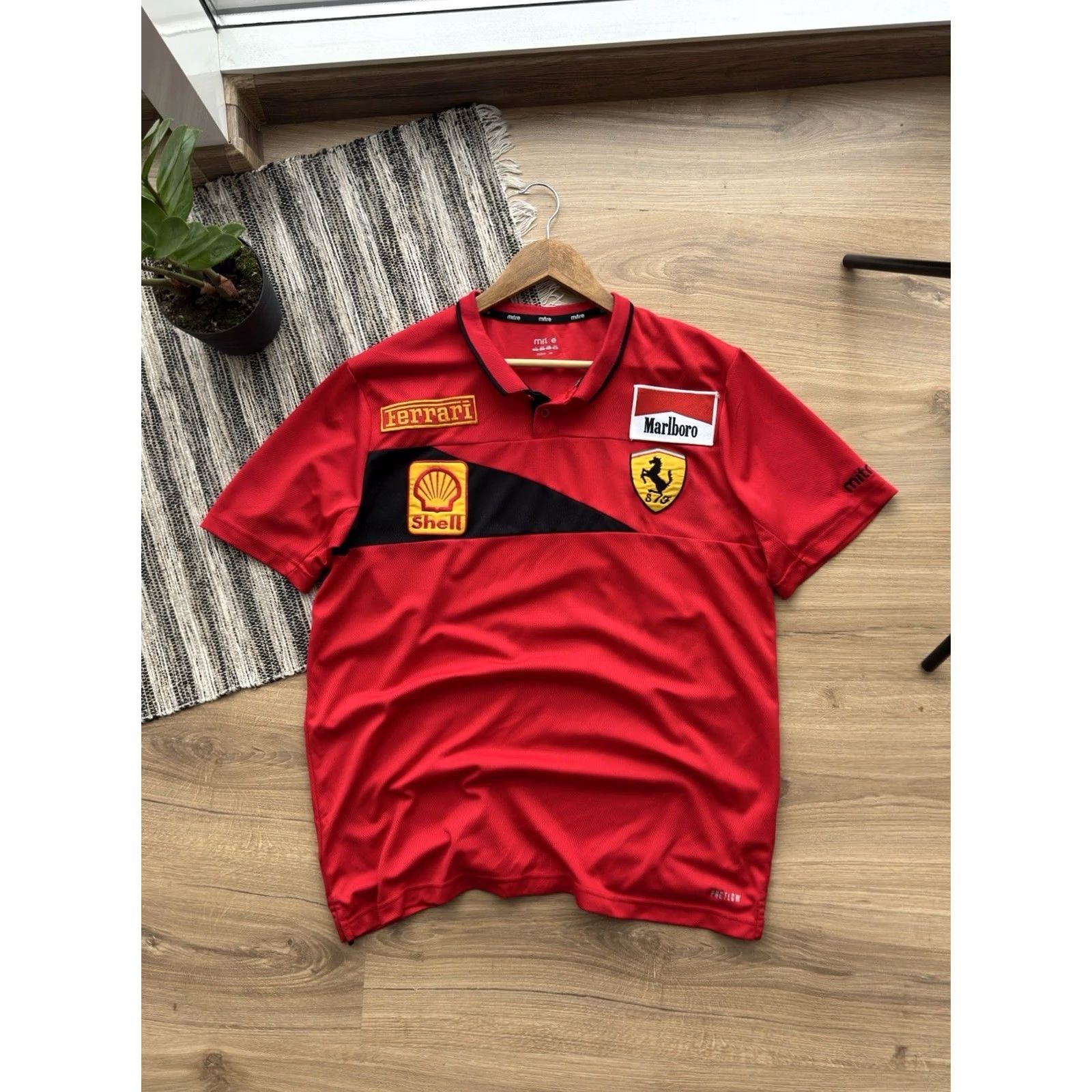 Ferrari VINTAGE Ferrari Marlboro Racing Jersey Polo Red Mitre Shirt Size L Men Size US L / EU 52-54 / 3 - 2 Thumbnail