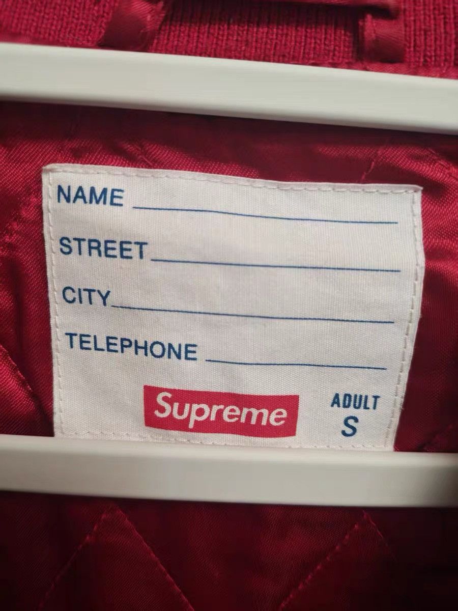 Supreme Supreme FW18 Bone Varsity Jacket Size US S / EU 44-46 / 1 - 4 Thumbnail