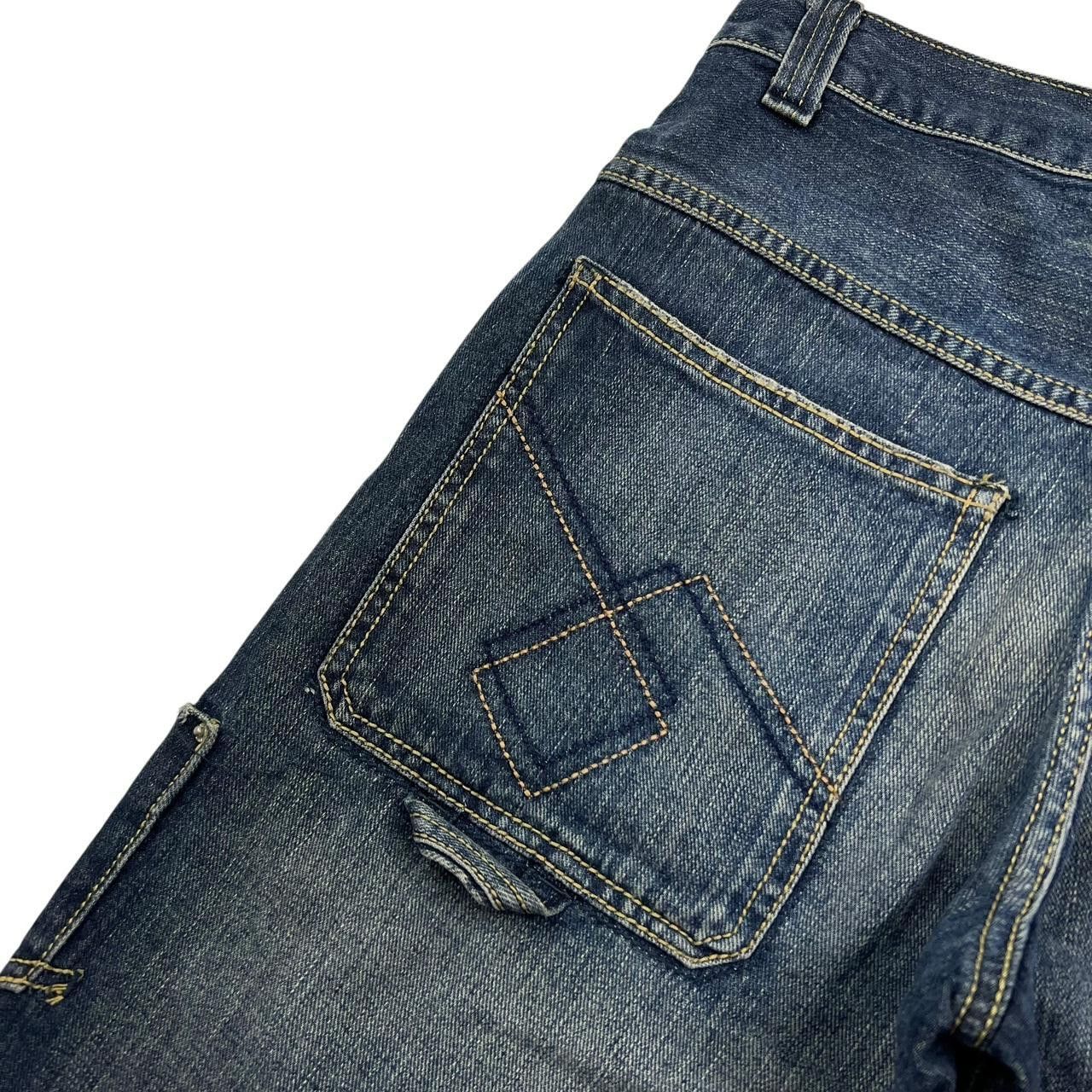 JNCO Vintage Jnco Baggy Denim Embroidered Shorts / Jorts Waist 31 Size US 31 - 3 Thumbnail