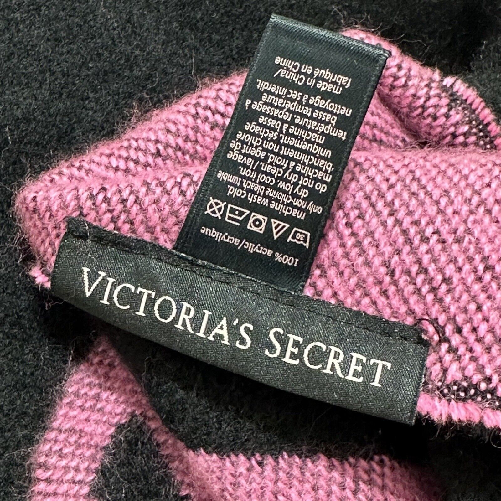 Victoria's Secret Victoria's Secret Angel Collection Heart Scarf Pink Black 80 Size ONE SIZE - 4 Thumbnail