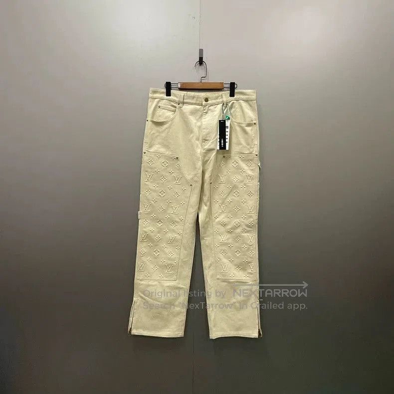 Louis Vuitton Louis Vuitton Embossed Patchwork Lumber Pants. Size US 34 / EU 50 - 2 Thumbnail