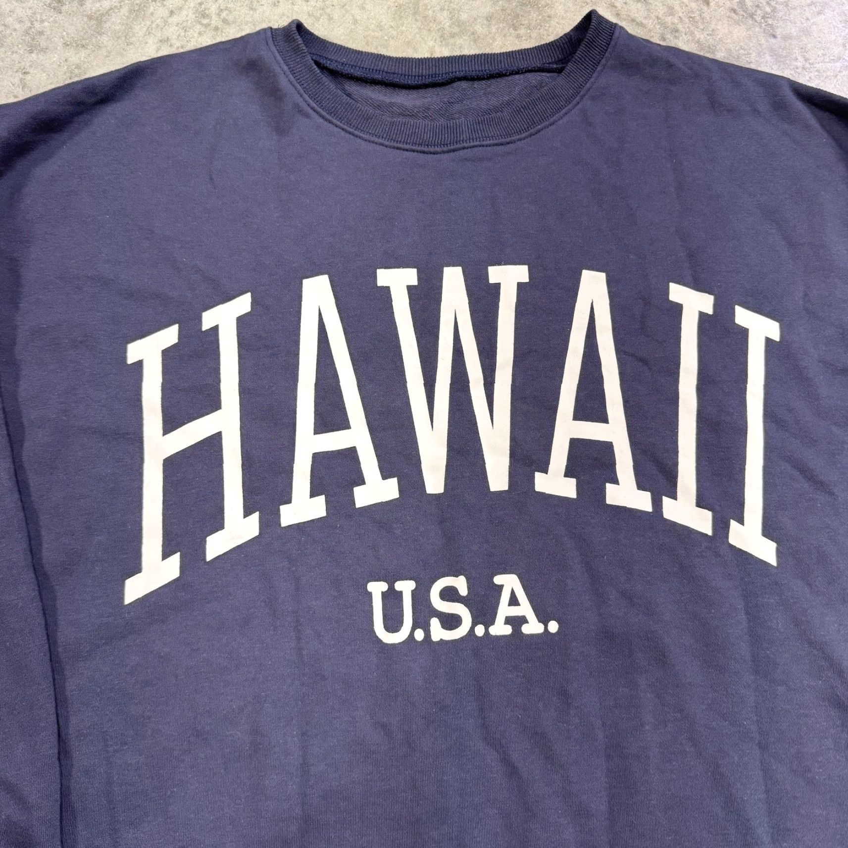 Vintage VINTAGE Hawaii Sweatshirt Mens XL Navy Blue Crewneck Pullover U.S.A. Graphic Soft Size US XL / EU 56 / 4 - 3 Thumbnail