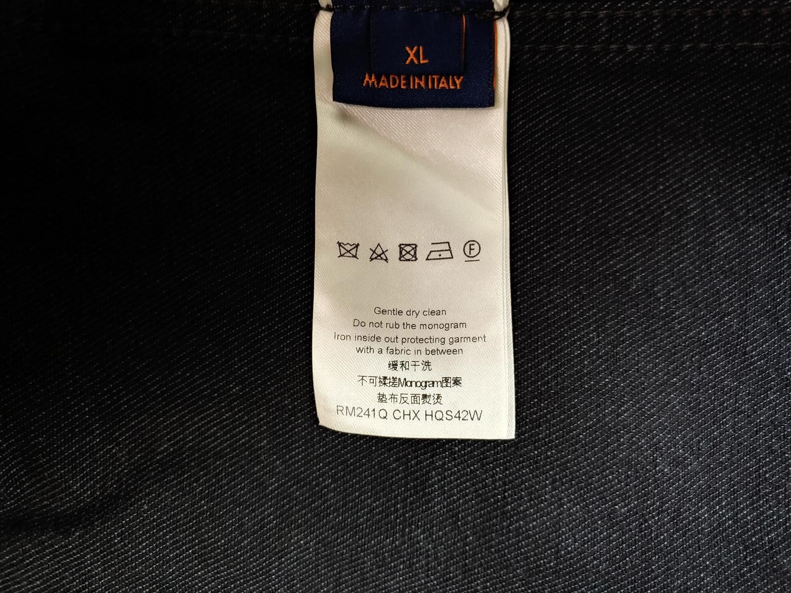 Louis Vuitton Louis Vuitton Monogram Embossed Denim Overshirt in Black Size ONE SIZE - 7 Thumbnail