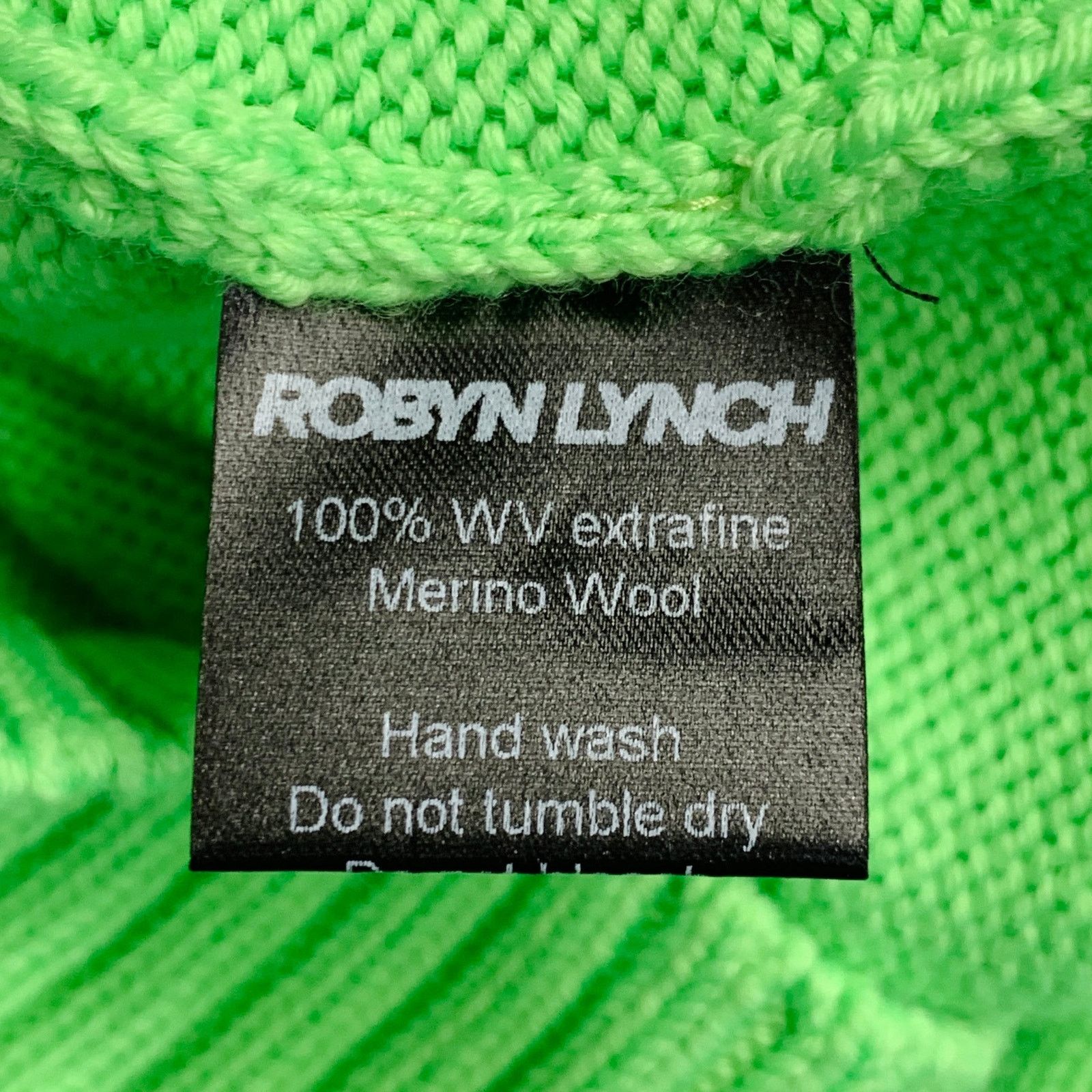 Robyn Lynch S Neon Green Merino Wool Cashmere Crew Neck Sweater Size US S / EU 44-46 / 1 - 8 Thumbnail