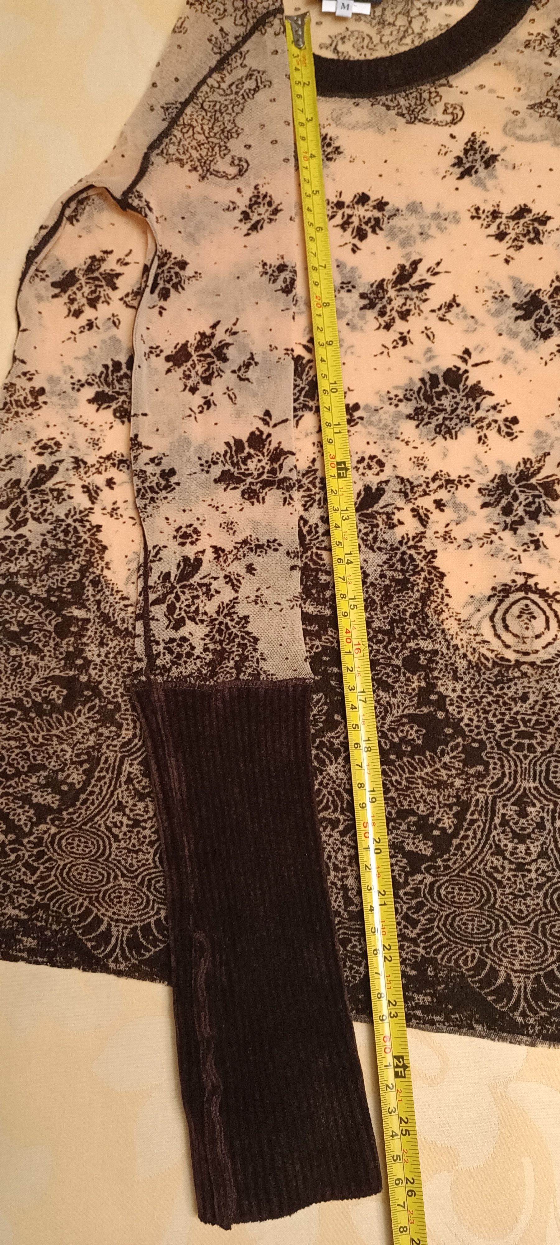Jean Paul Gaultier Brand new - Nude top with dark brown velvet details Size M / US 6-8 / IT 42-44 - 25 Thumbnail
