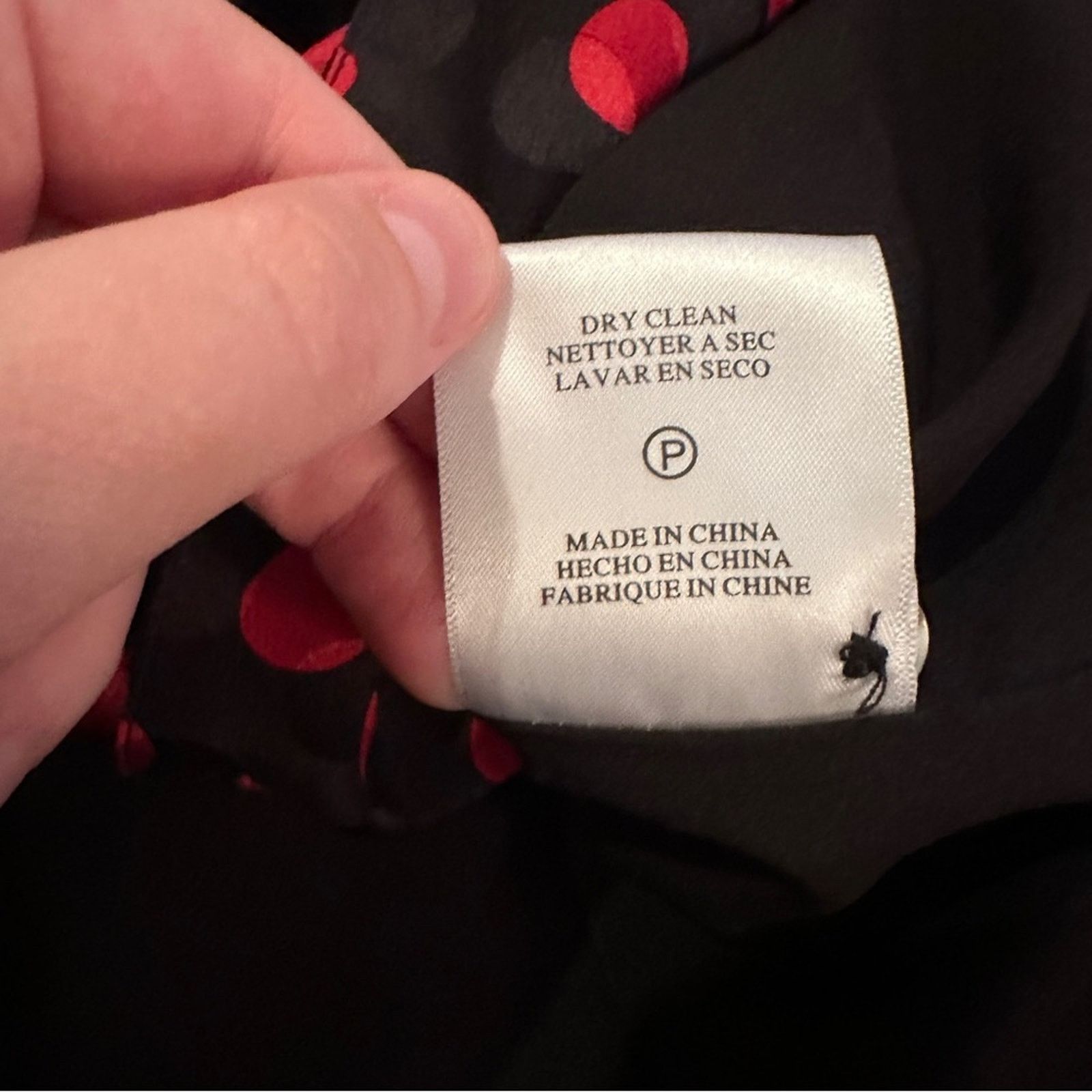 RE/DONE Re/Done 100% Silk Red & Black Polka Dot Button Front Top XS Size XS / US 0-2 / IT 36-38 - 9 Thumbnail