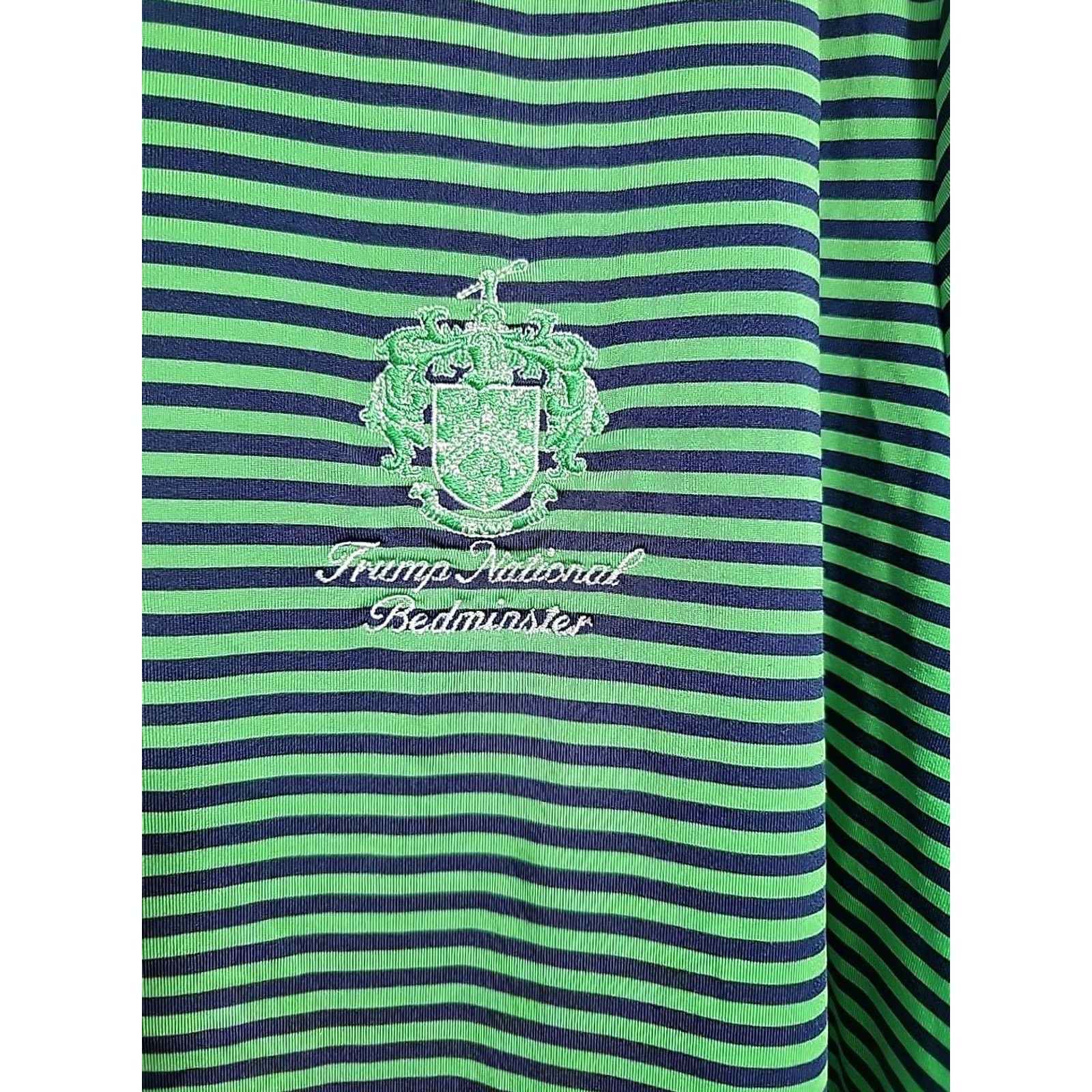 Ralph Lauren VINTAGE RLX Ralph Lauren Golf Polo Mens XL Striped Trump National Bedminster Logo Shirt Size US XL / EU 56 / 4 - 2 Thumbnail