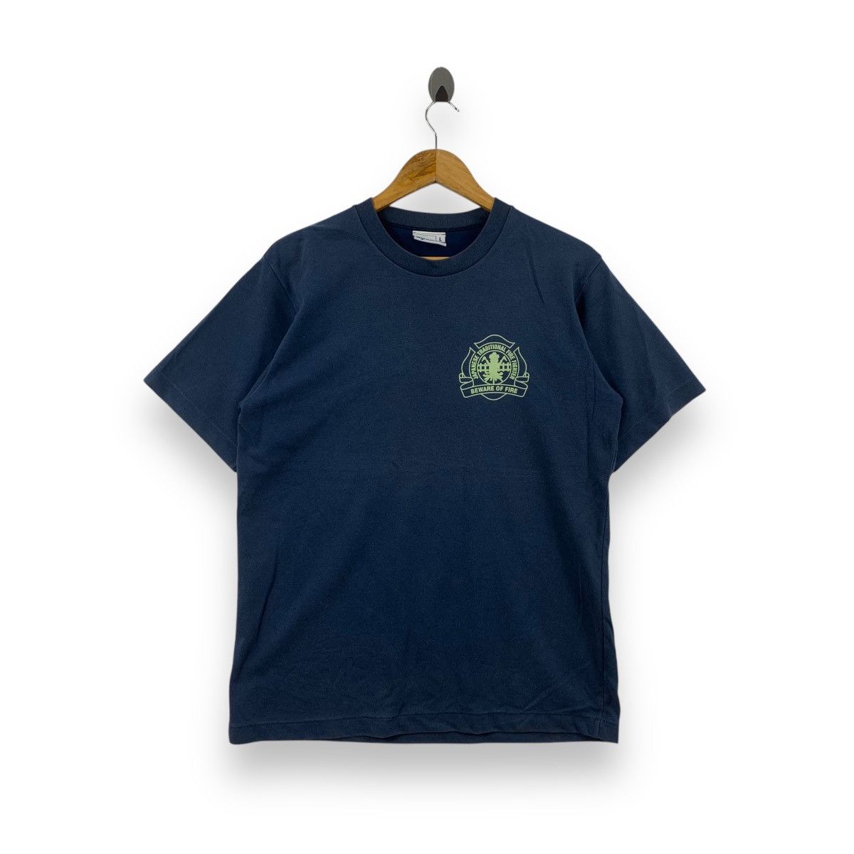 Vintage Vintage JAPAN TRADITIONAL Fire Fighter Corps Tee Shirt Top Size US L / EU 52-54 / 3 - 3 Thumbnail