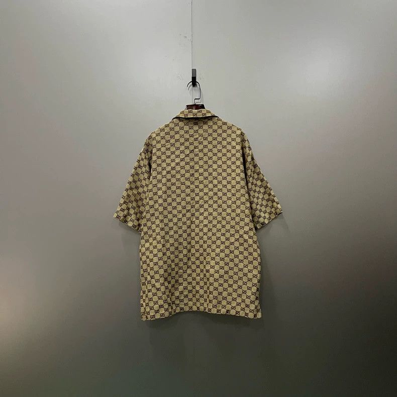 Gucci Gucci Brown full-print double G old flower short-sleeved sh Size US S / EU 44-46 / 1 - 3 Thumbnail