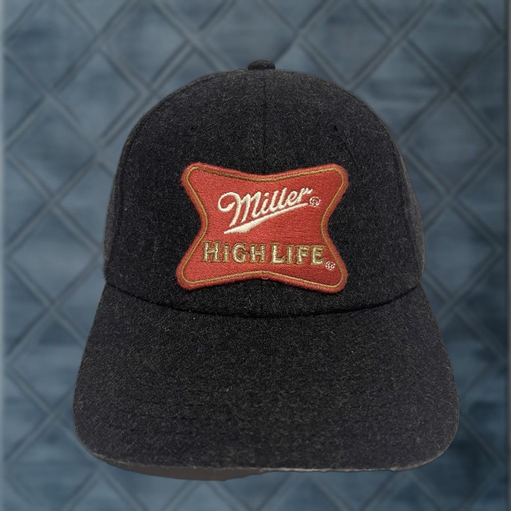 American Needle Miller High Life Beer Hat Cap Adjustable American Needle Wool Blend Archive Men's Baseball Cap One Size Black Adjustable Breathable Vintage? No. Size ONE SIZE - 1 Thumbnail