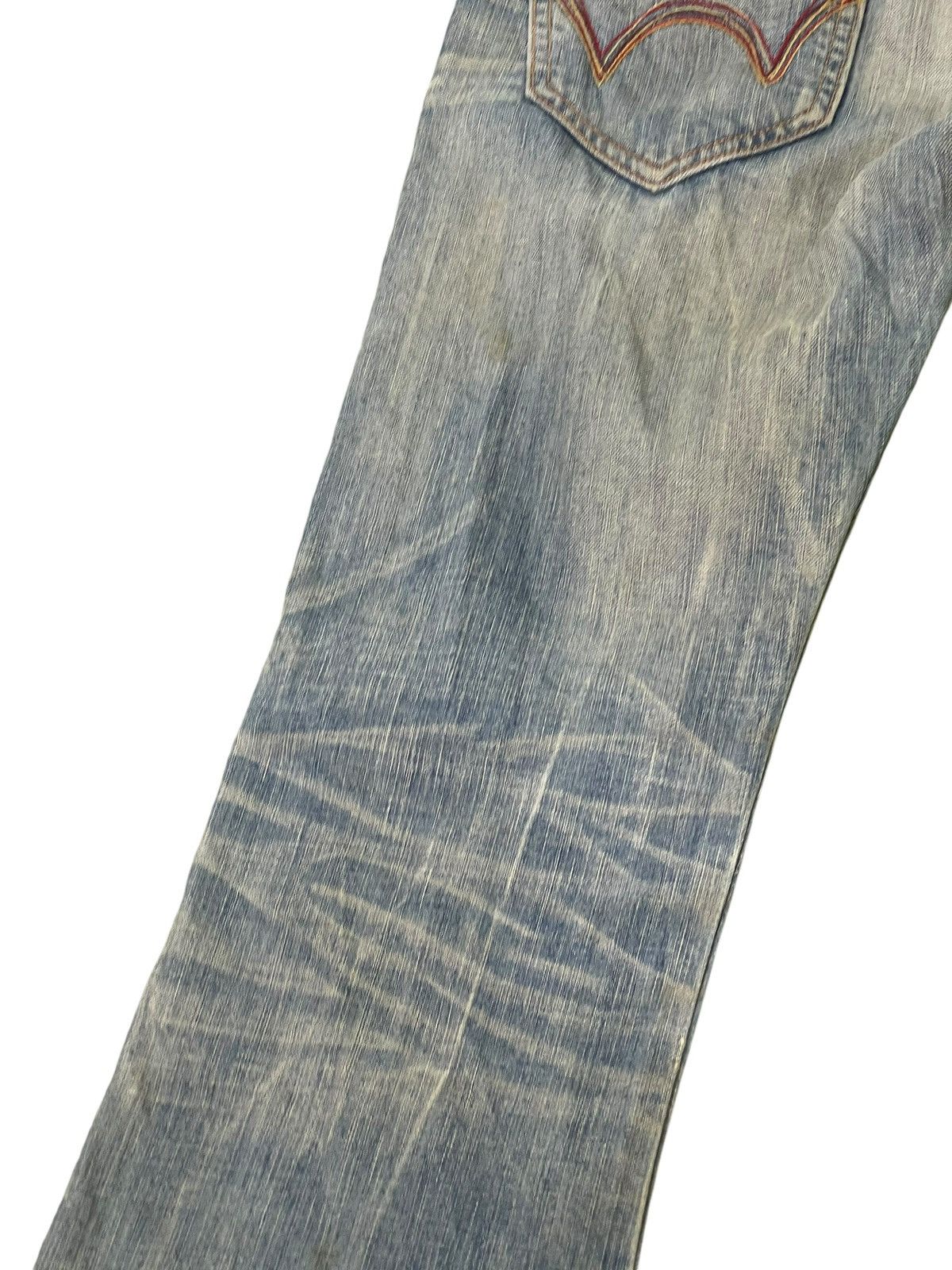 Edwin Flare Jeans Edwin Faded Distress Dirty Grunge Boot Cut 1🟦4 Size US 32 / EU 48 - 16 Thumbnail