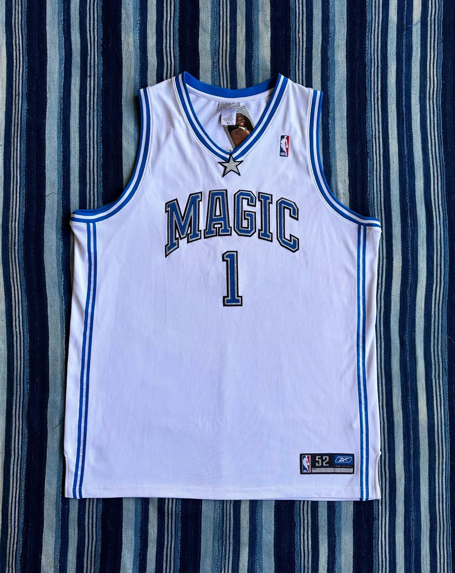 Reebok Reebok T-Mac Magic #1 AU Retro White Jersey 52 Size US L / EU 52-54 / 3 - 1 Thumbnail