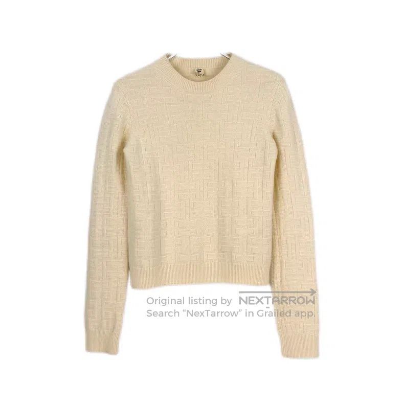 Hermes Off-White Full H Wool Sweater