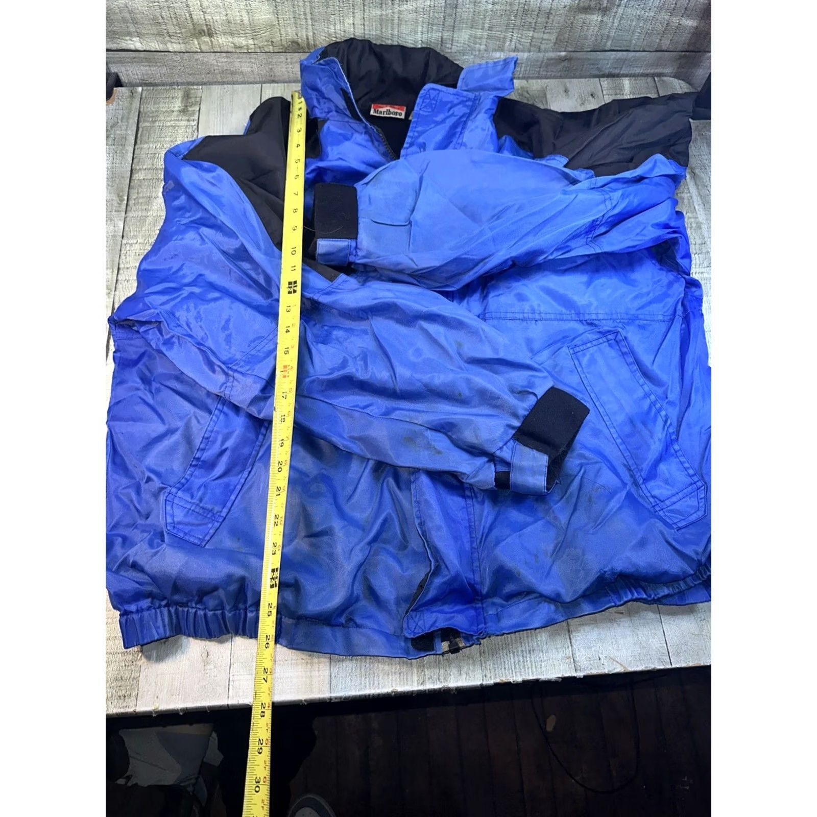 Marlboro VINTAGE Marlboro Windbreaker Jacket Full Zip XL Blue 90s Sprng Mens Size US XL / EU 56 / 4 - 5 Thumbnail