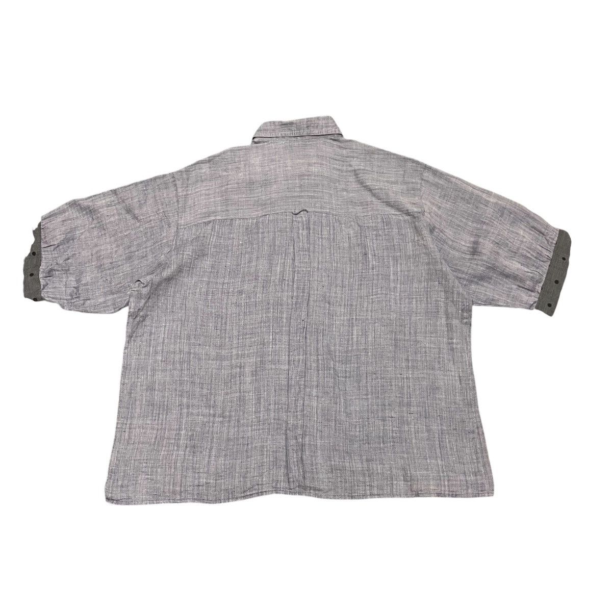 Chloe Miss Chloé Gray Chambray Linen Oversized Button Up Size L / US 10 / IT 46 - 4 Thumbnail