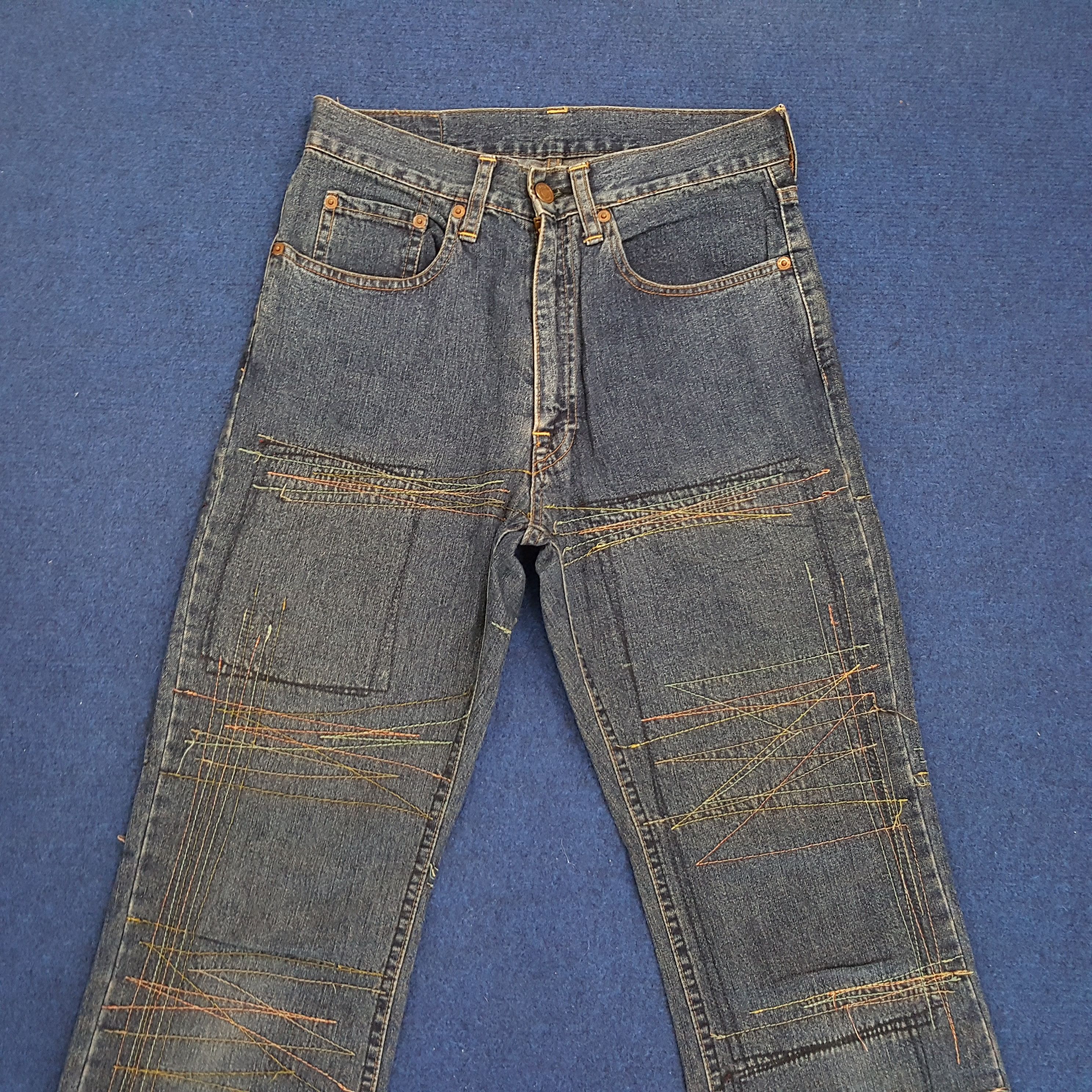 Hysteric Glamour HYSTERIC GLAMOUR Kinky Scratch Stitching Distressed Jeans Size US 28 / EU 44 - 4 Thumbnail