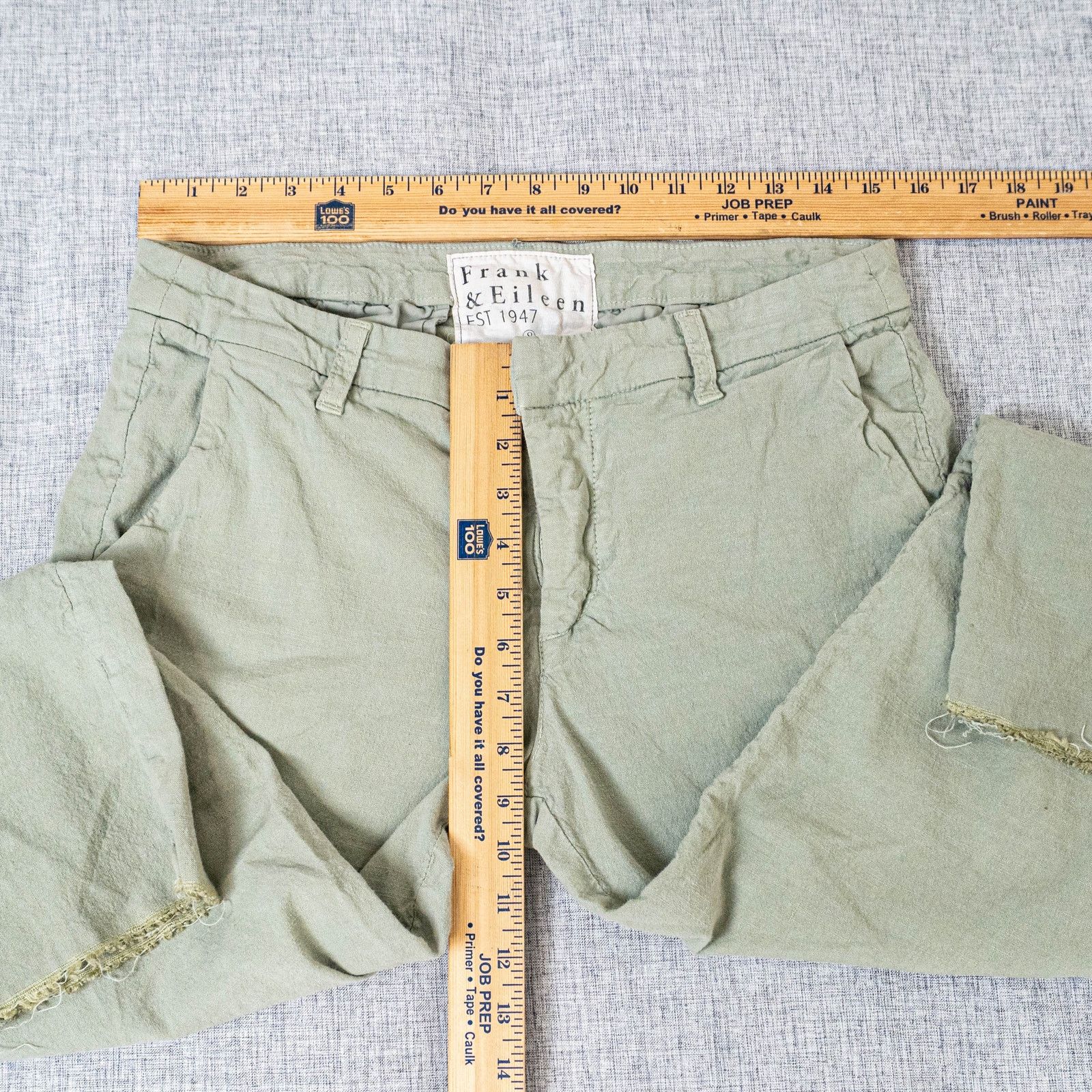 Frank & Eileen Frank & Eileen Wicklow Raw Crop Chino Pants Vintage green Size 30" / US 8 / IT 44 - 7 Thumbnail