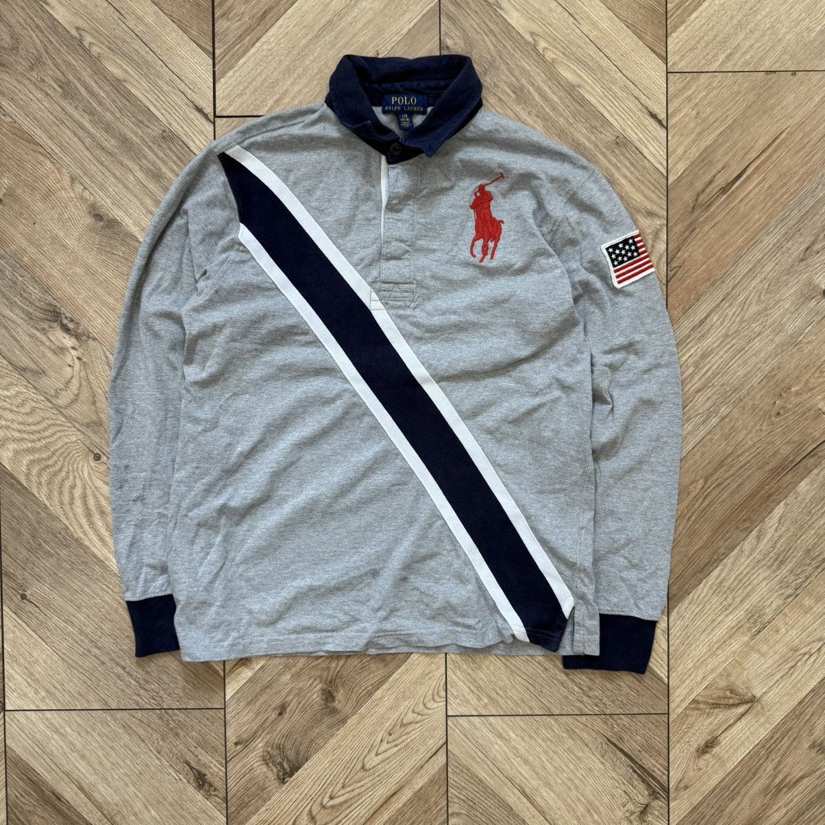 Polo Ralph Lauren Polo Ralph Lauren USA Grey Sweatshirt S Streetwear 00s Size US S / EU 44-46 / 1 - 1 Thumbnail
