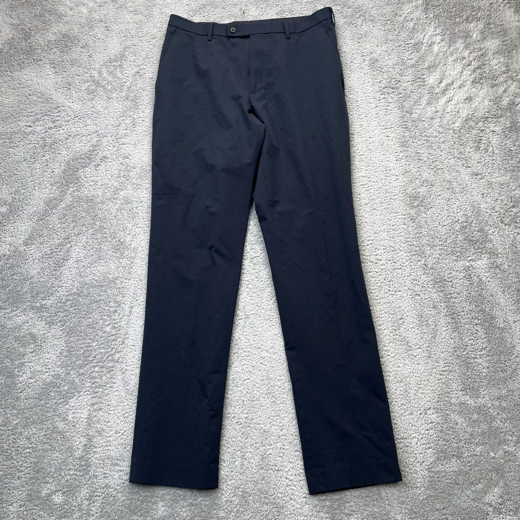Uniqlo Uniqlo Pants Mens 33x34 Blue AirSense Dress Straight Leg Office Wear Business Size US 33 - 2 Thumbnail